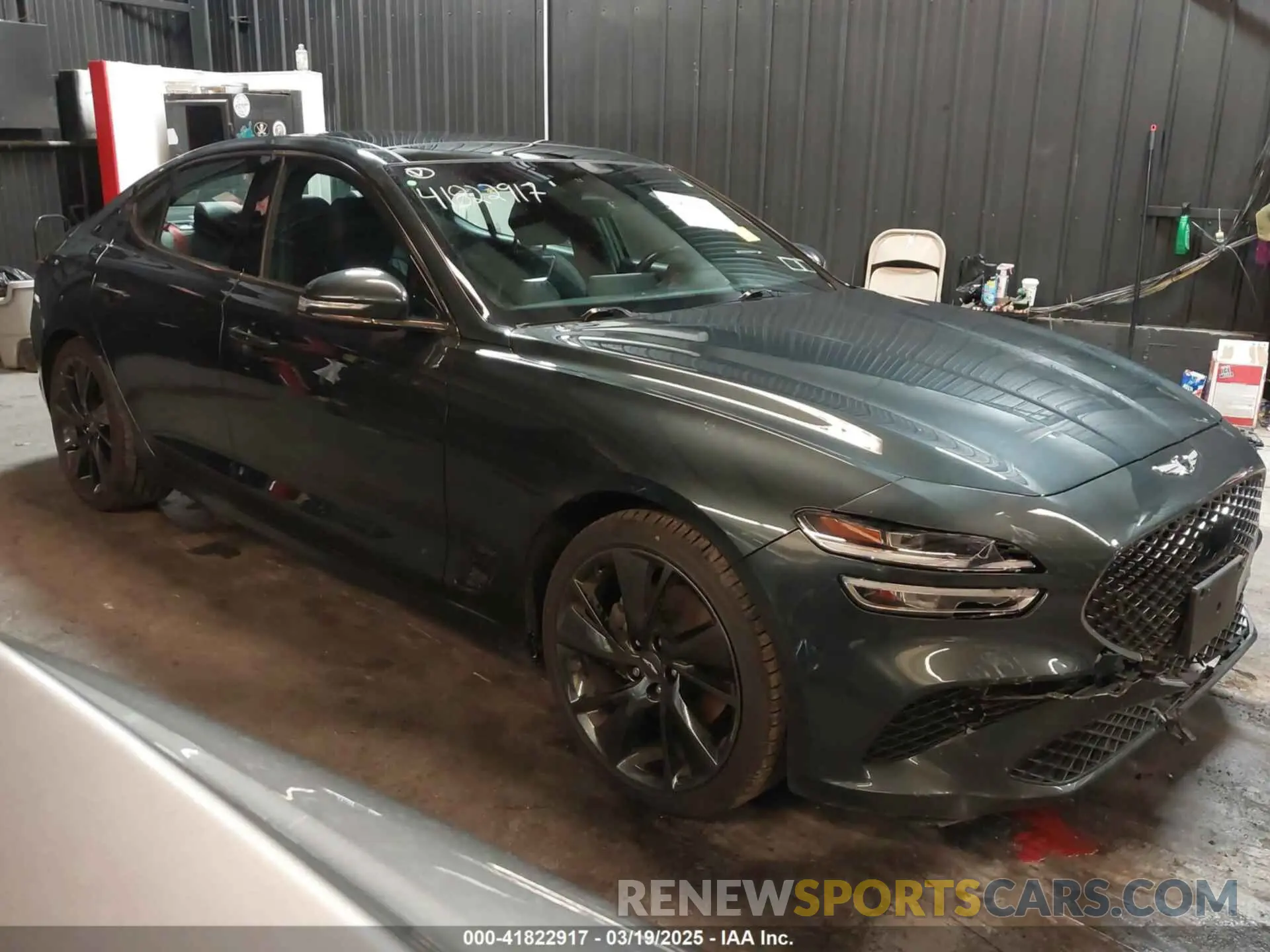 1 Photograph of a damaged car KMTG34TA3PU115553 GENESIS G70 2023