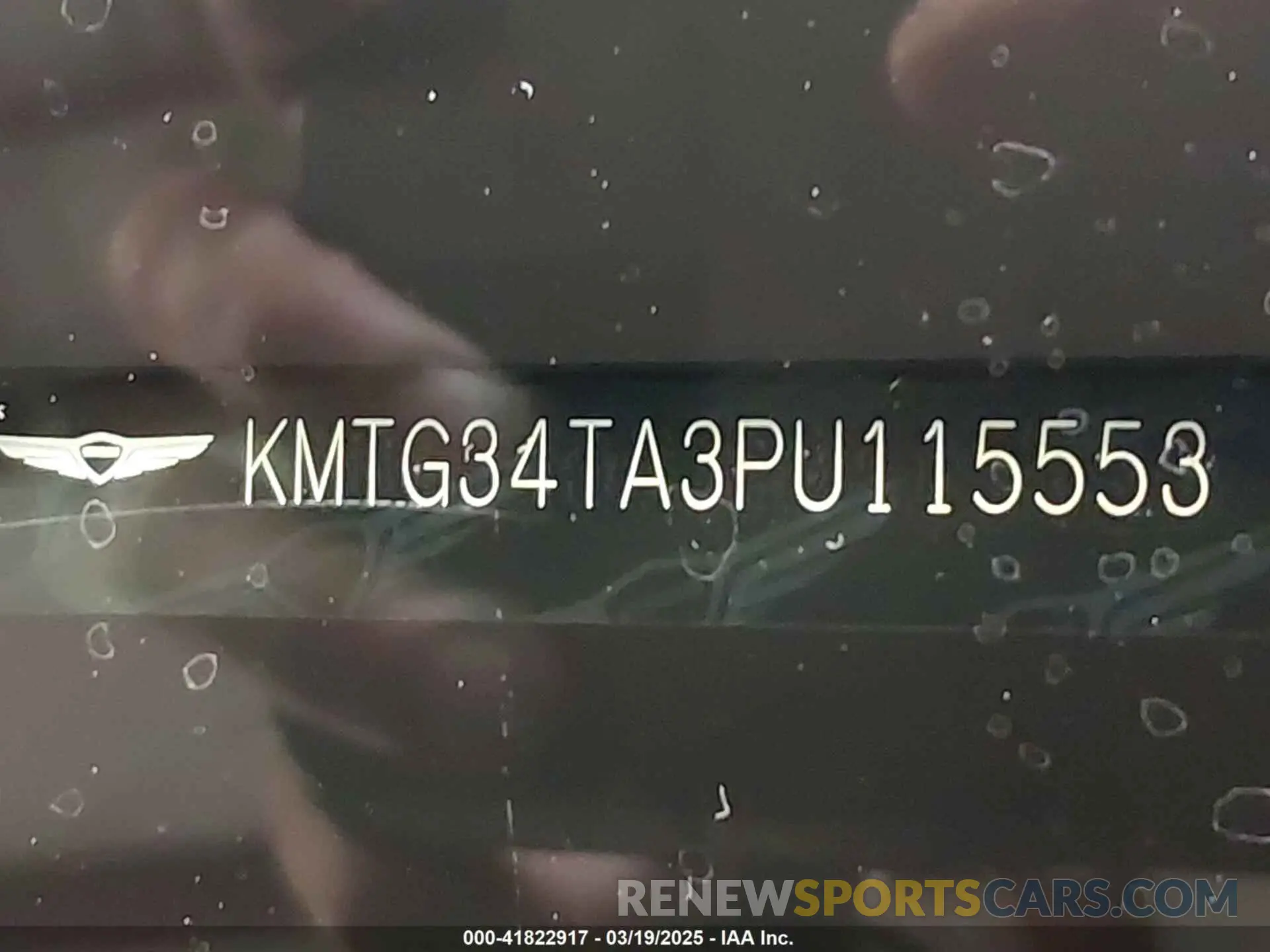 17 Photograph of a damaged car KMTG34TA3PU115553 GENESIS G70 2023