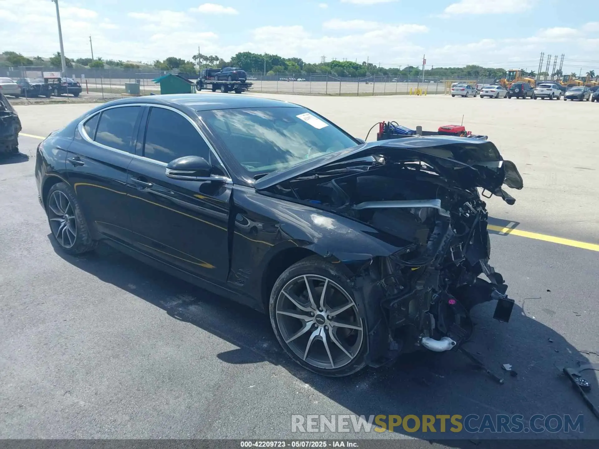 1 Photograph of a damaged car KMTG34TA4PU135164 GENESIS G70 2023