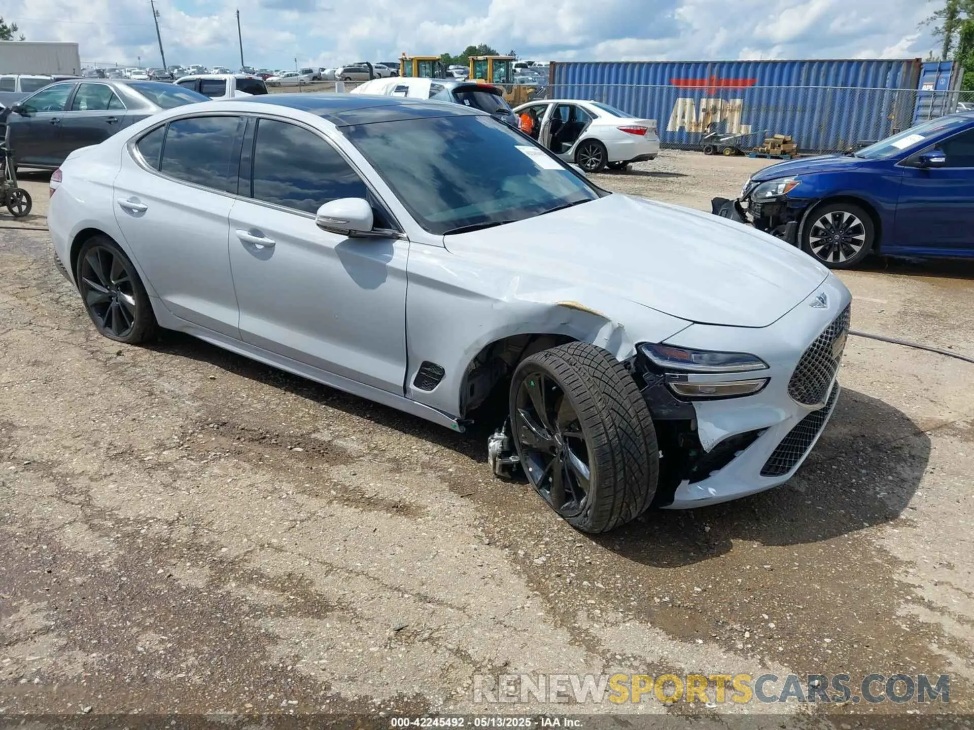 1 Photograph of a damaged car KMTG34TA6PU111805 GENESIS G70 2023