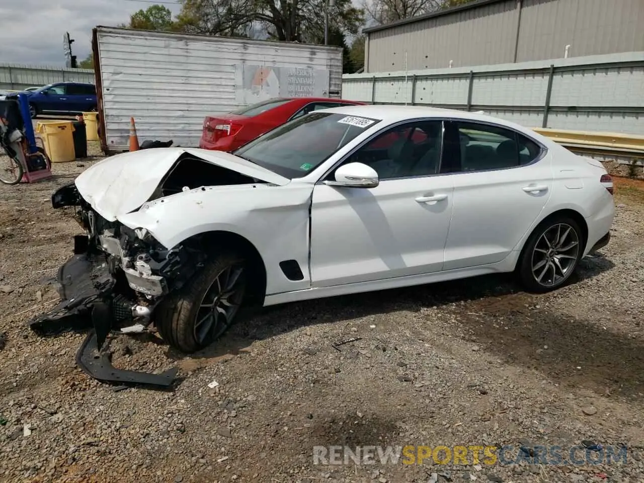 1 Photograph of a damaged car KMTG34TA6PU131925 GENESIS G70 2023