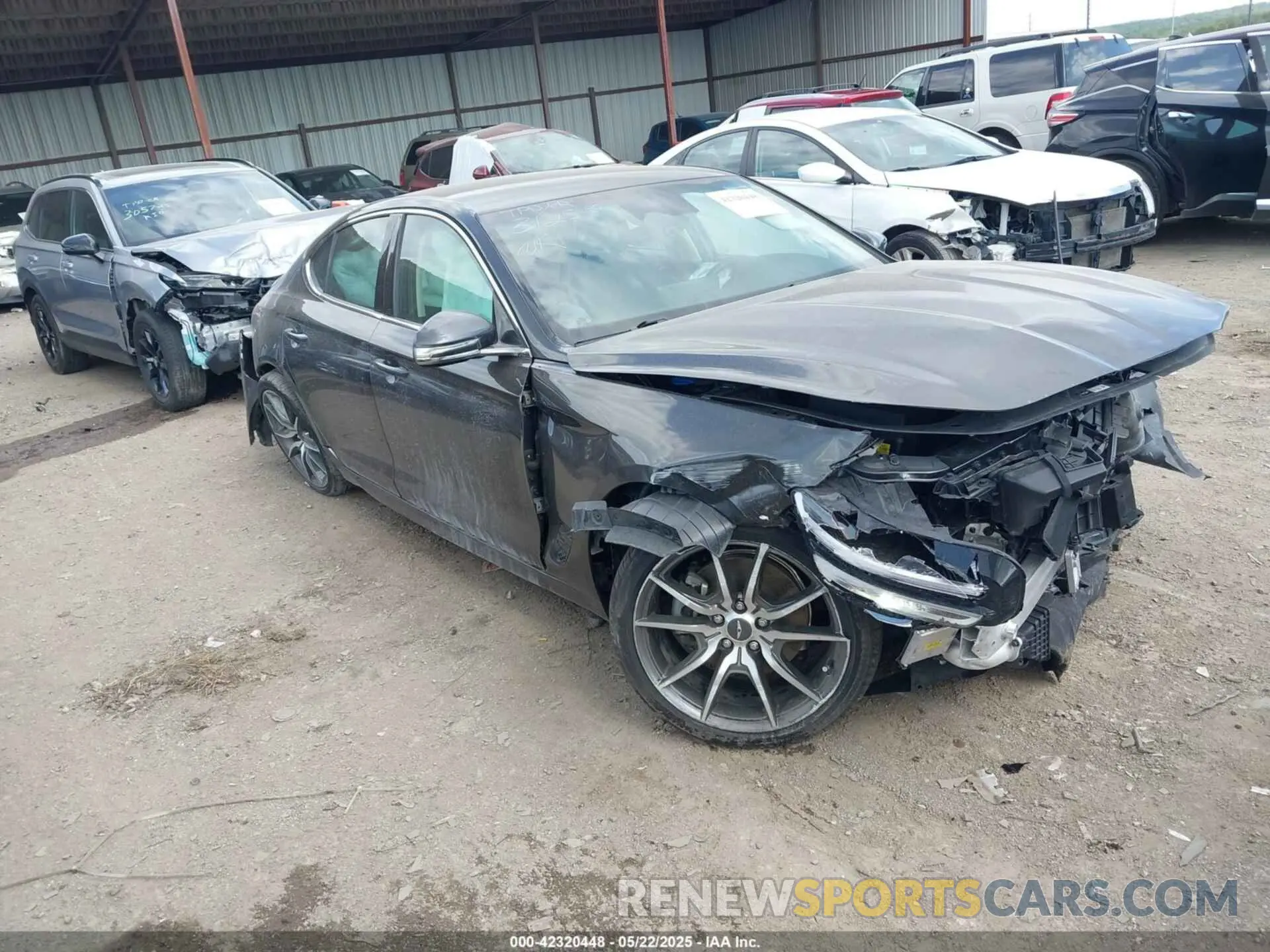 1 Photograph of a damaged car KMTG34TA7PU131190 GENESIS G70 2023