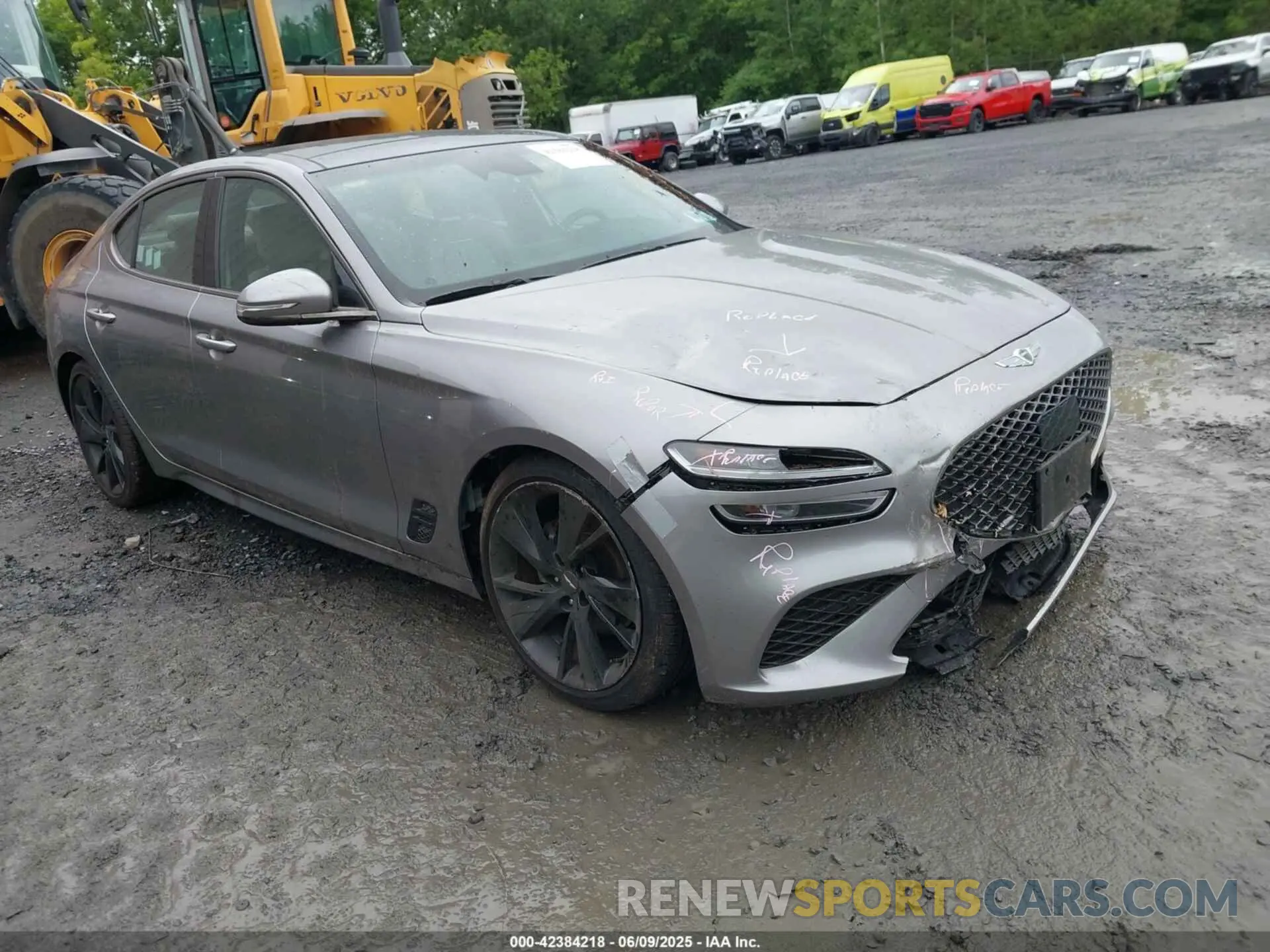 1 Photograph of a damaged car KMTG34TAXPU115811 GENESIS G70 2023