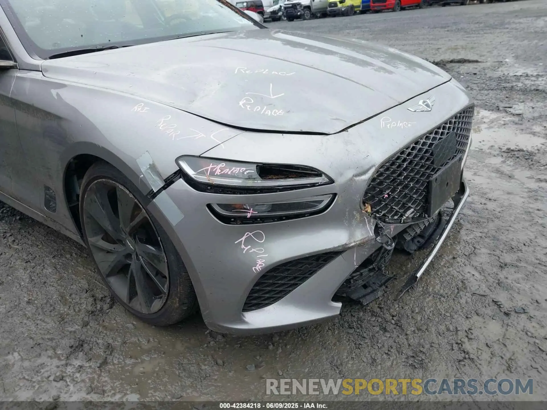 6 Photograph of a damaged car KMTG34TAXPU115811 GENESIS G70 2023