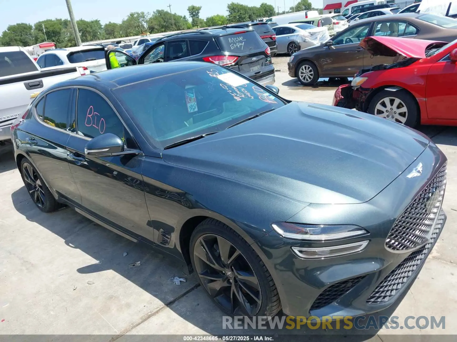 1 Photograph of a damaged car KMTG54TE0PU119668 GENESIS G70 2023