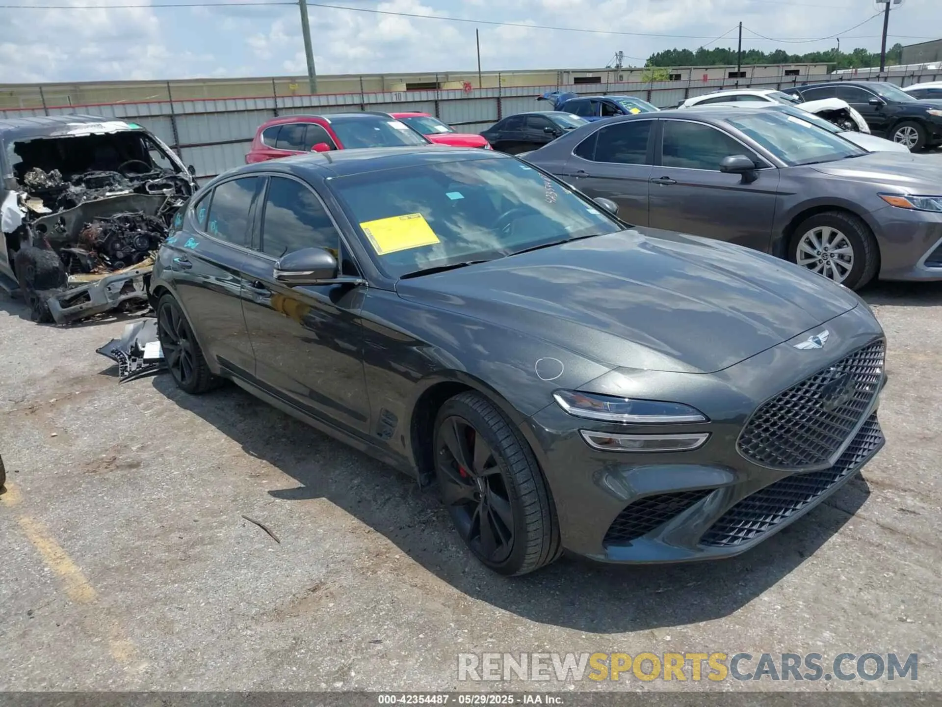 1 Photograph of a damaged car KMTG54TE0PU135594 GENESIS G70 2023