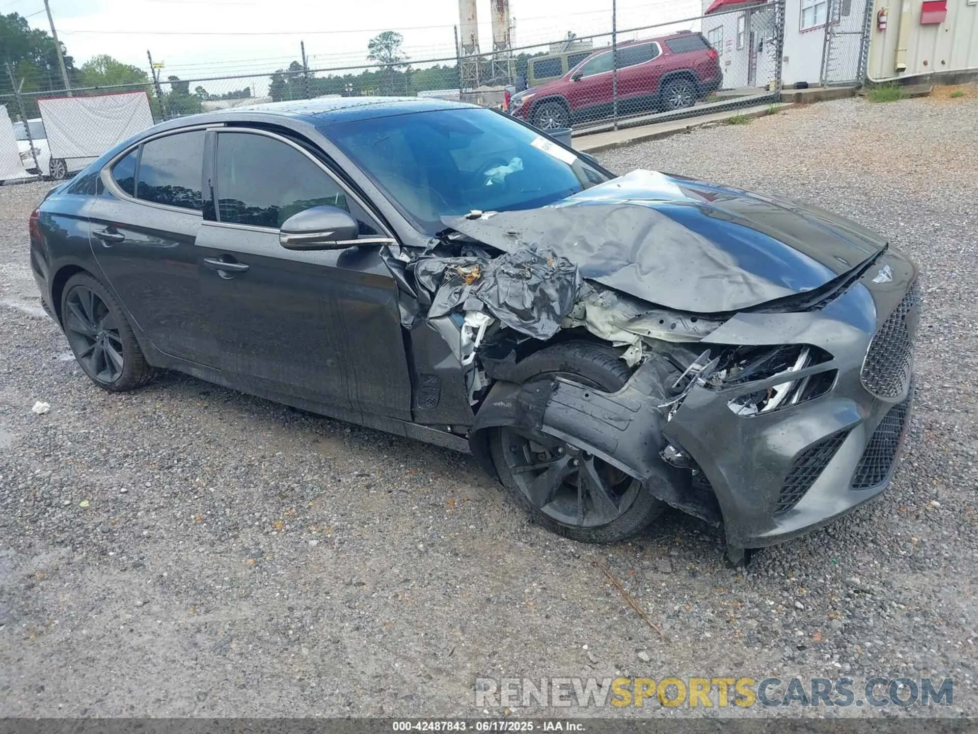 1 Photograph of a damaged car KMTG54TE1PU125348 GENESIS G70 2023