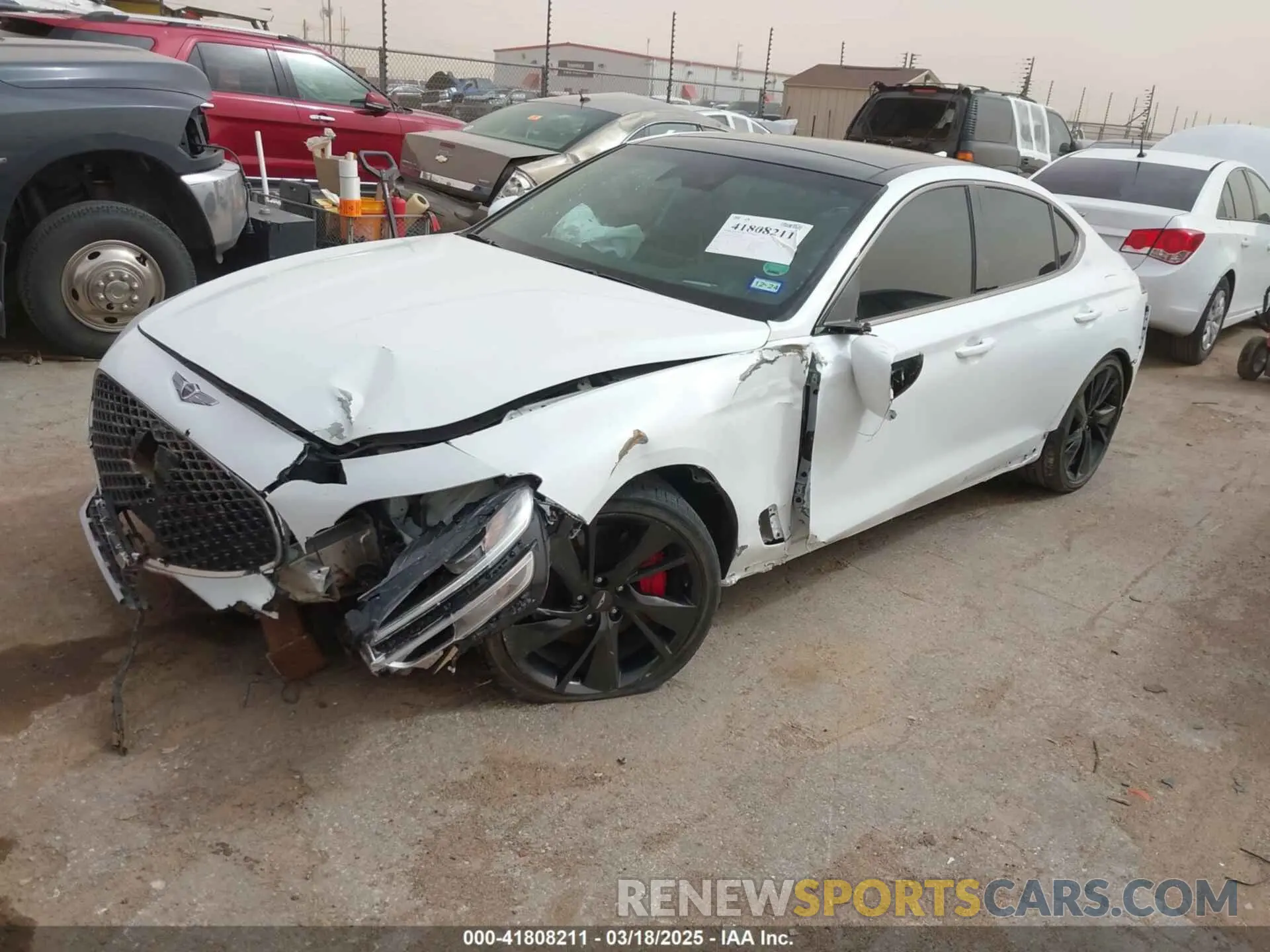 2 Photograph of a damaged car KMTG54TE3PU116344 GENESIS G70 2023