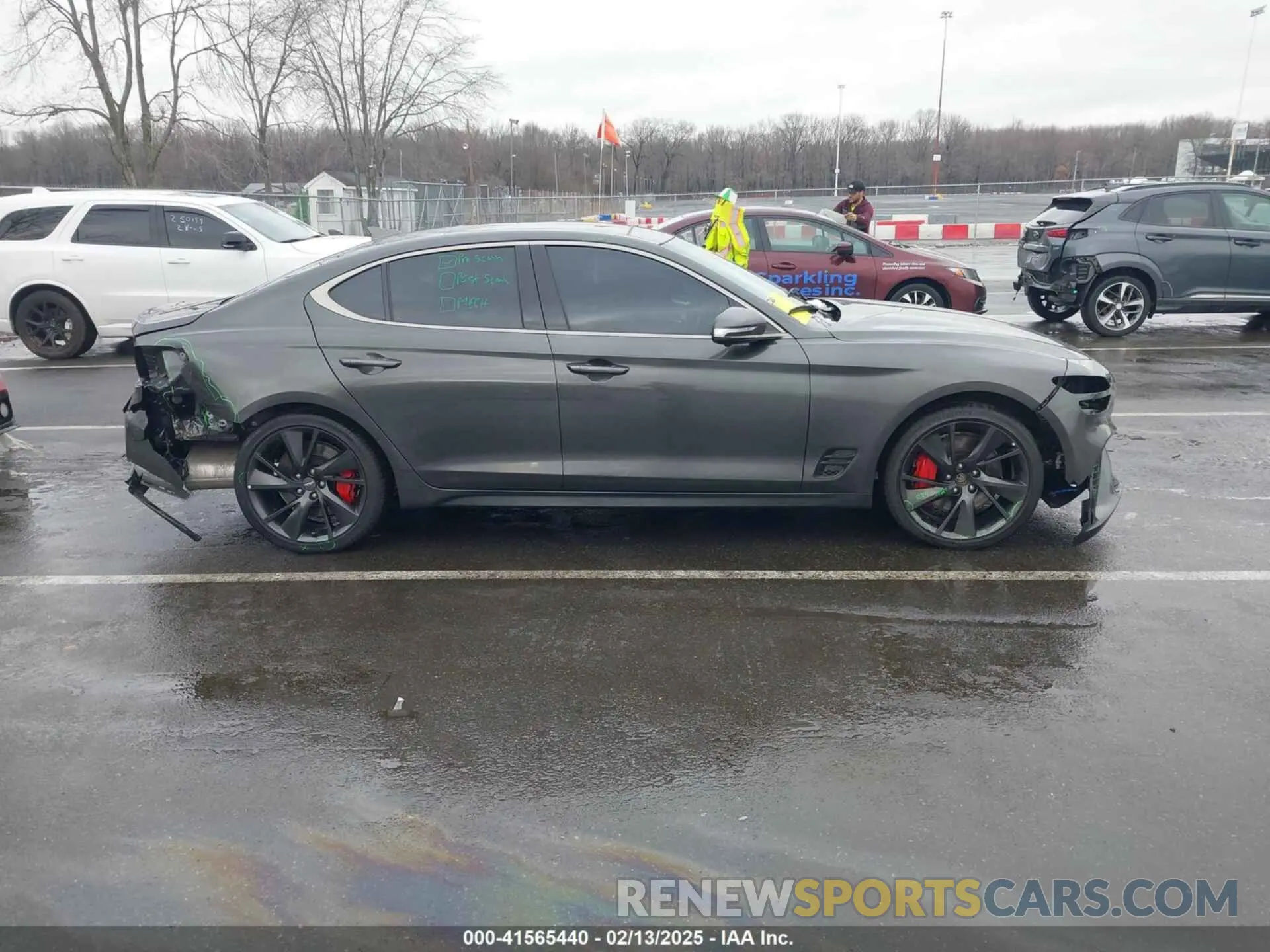 13 Photograph of a damaged car KMTG54TEXPU107334 GENESIS G70 2023