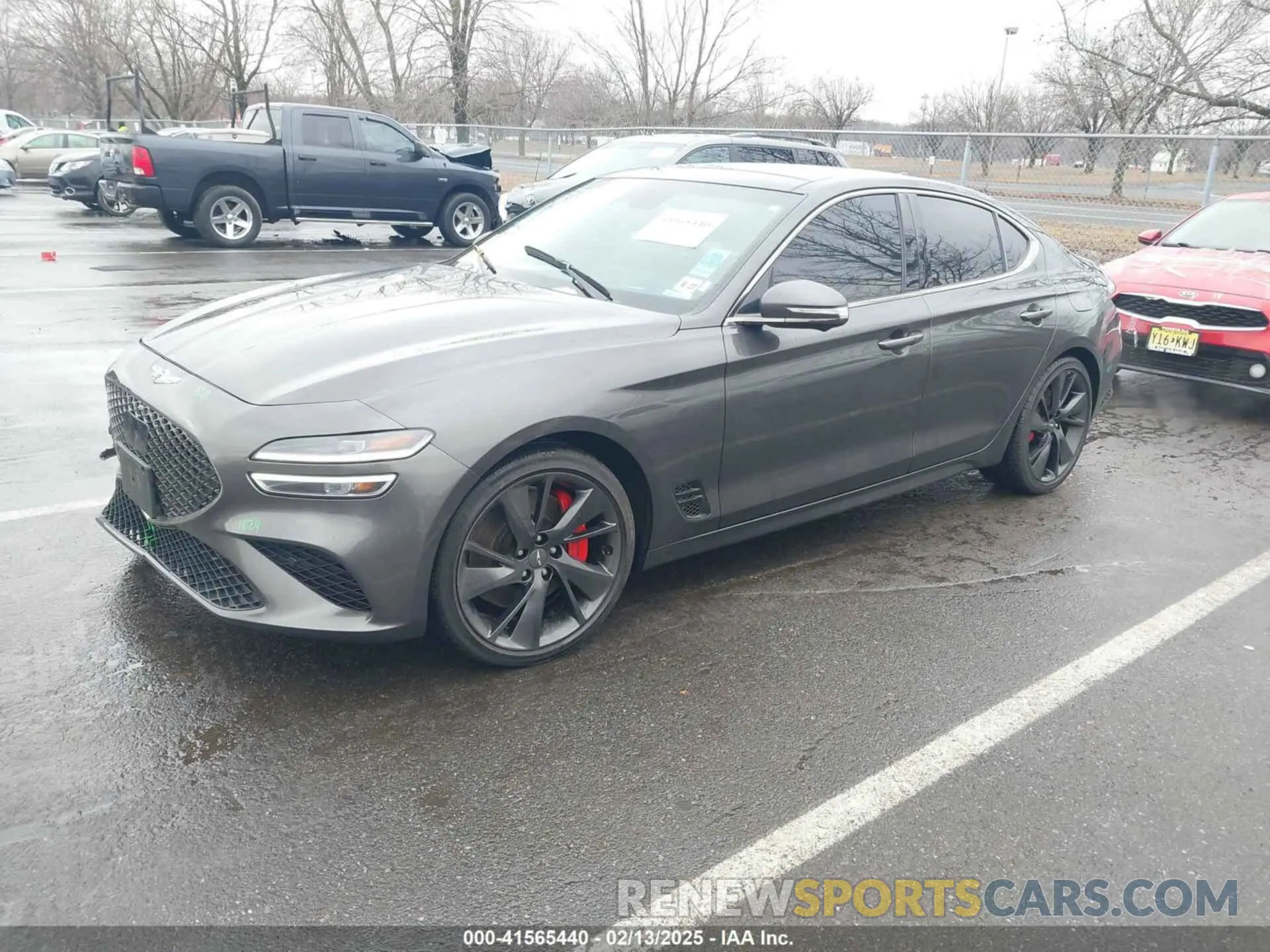 2 Photograph of a damaged car KMTG54TEXPU107334 GENESIS G70 2023