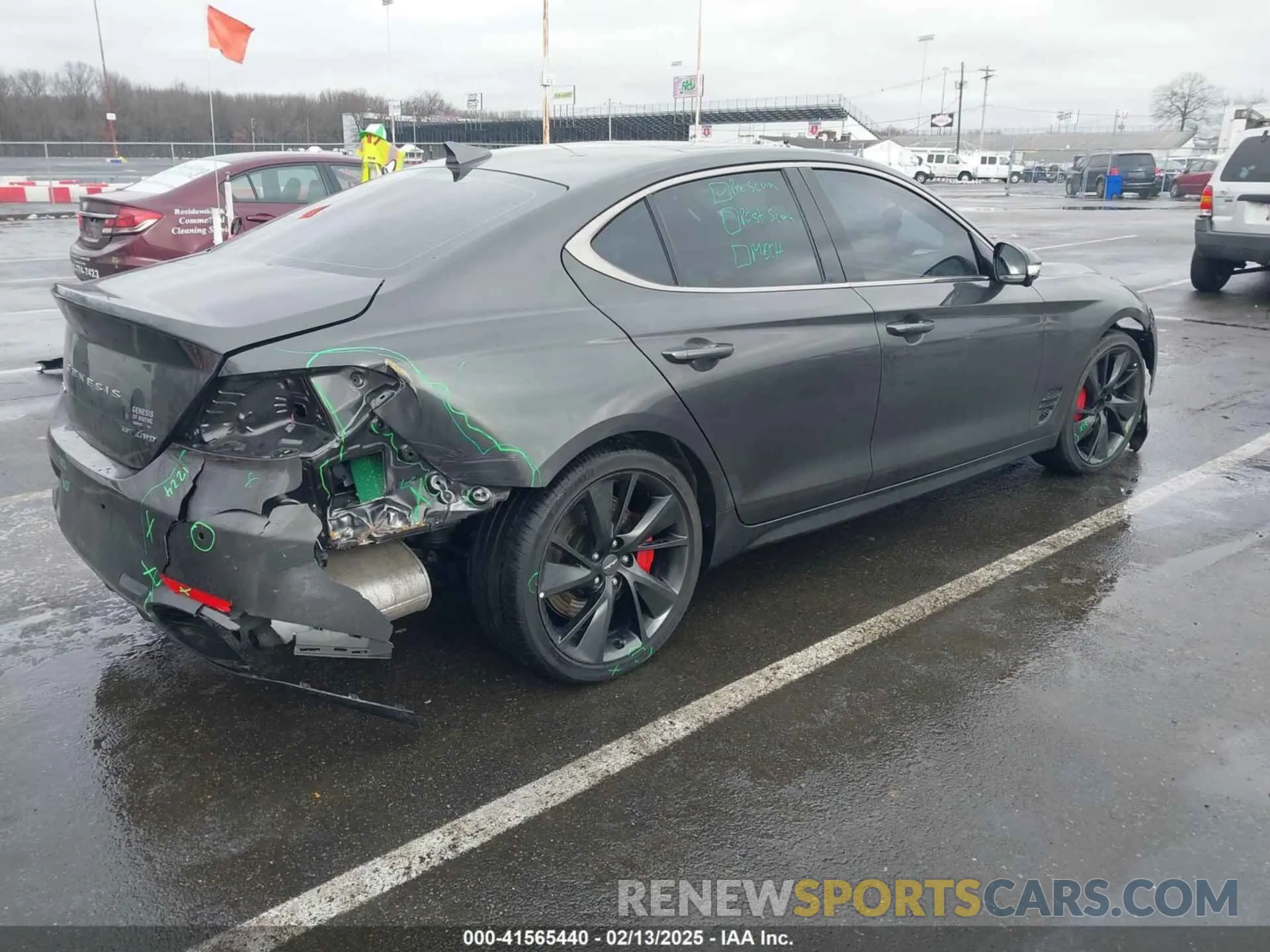 4 Photograph of a damaged car KMTG54TEXPU107334 GENESIS G70 2023