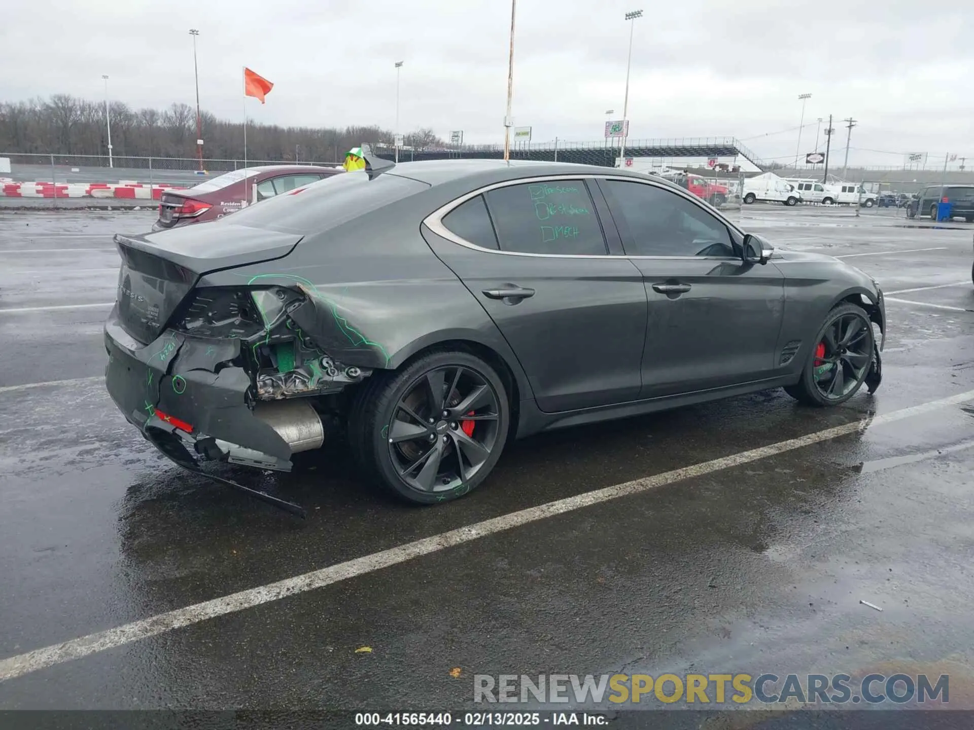 6 Photograph of a damaged car KMTG54TEXPU107334 GENESIS G70 2023