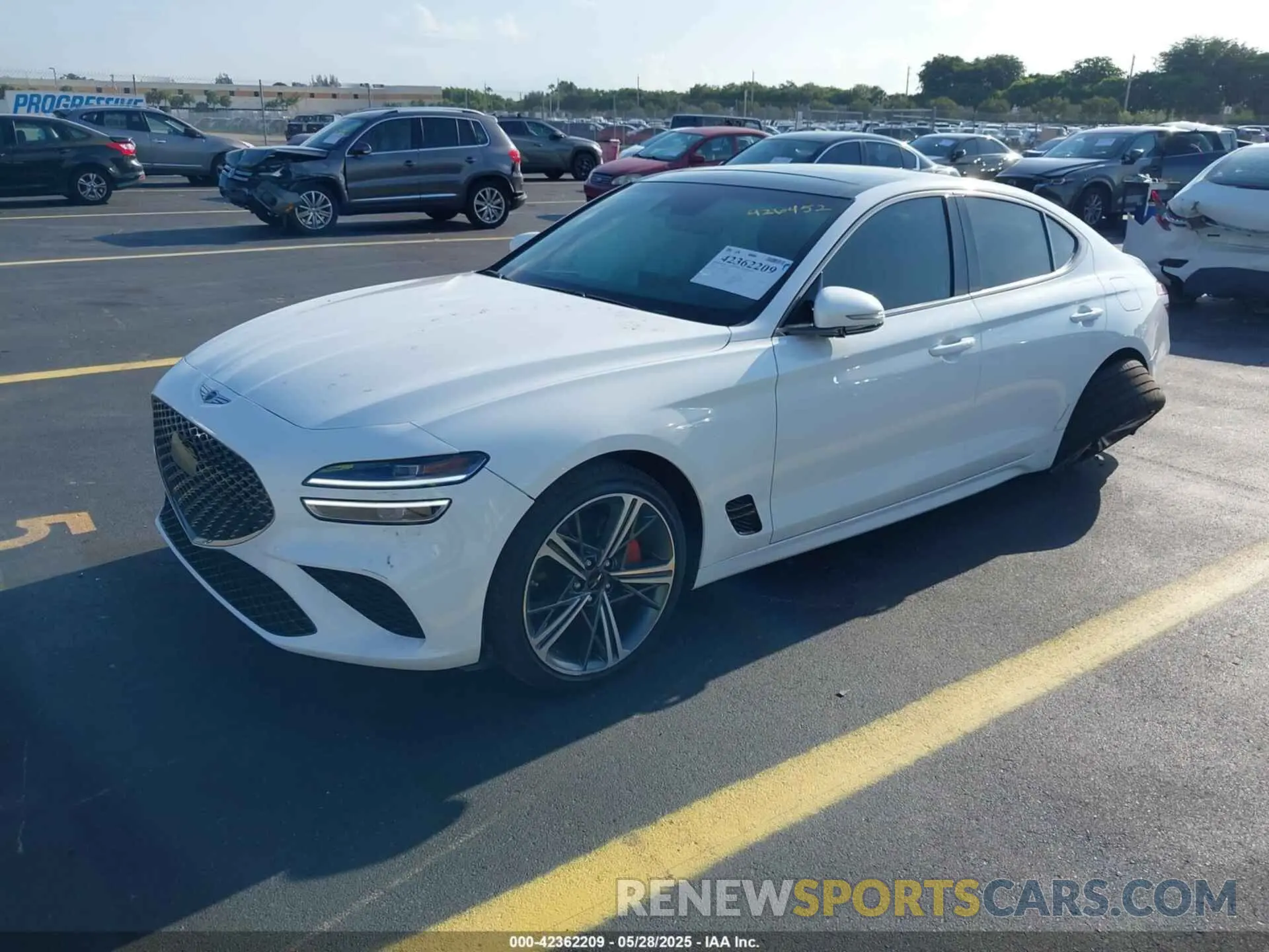 2 Photograph of a damaged car KMTG34SC9RU136400 GENESIS G70 2024