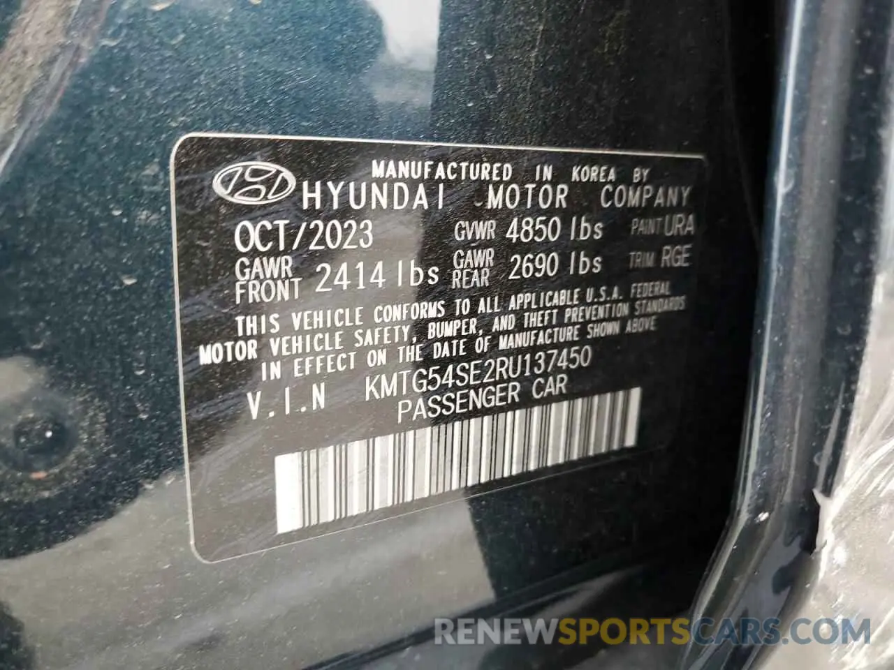 12 Photograph of a damaged car KMTG54SE2RU137450 GENESIS G70 2024