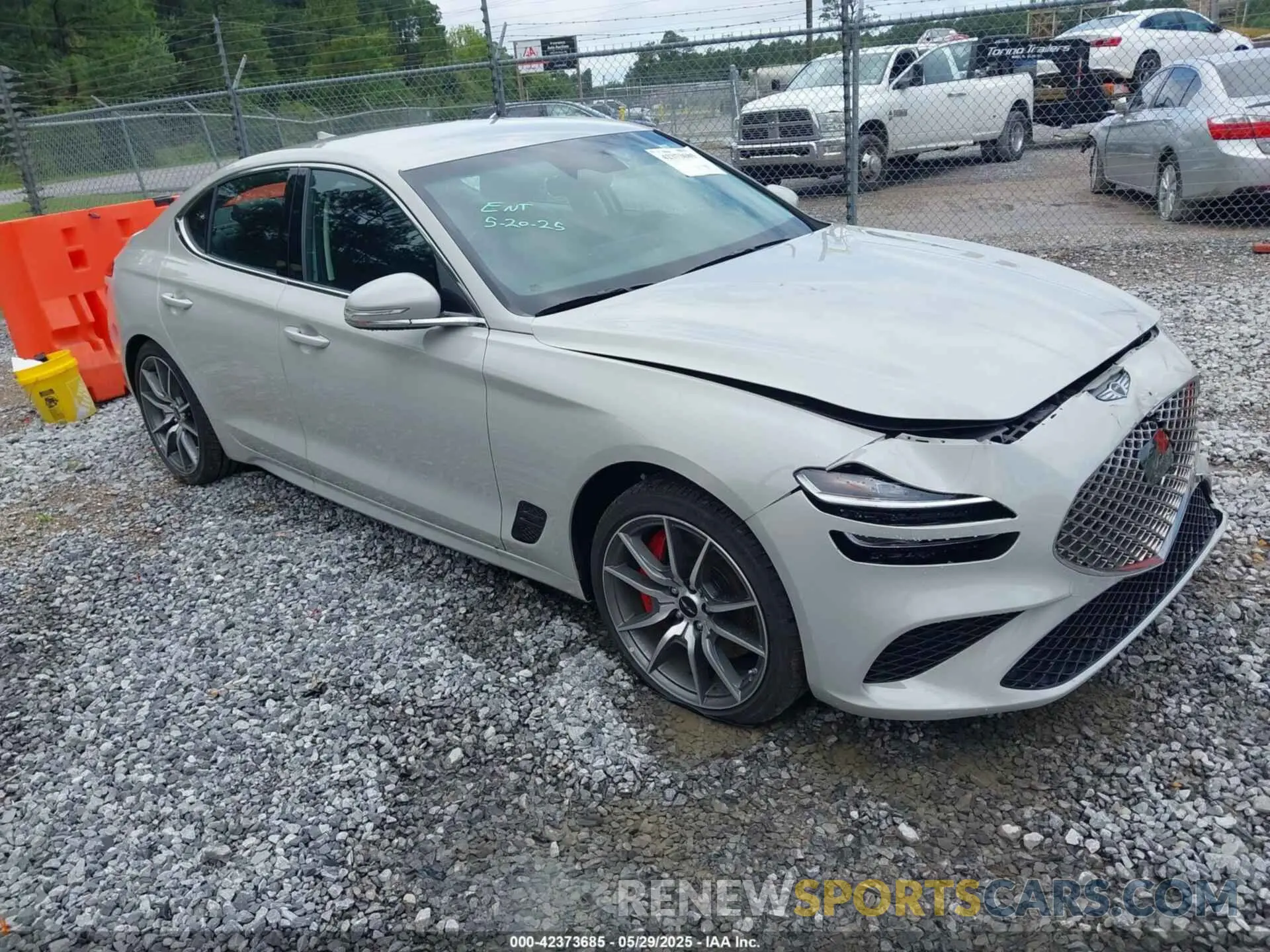 1 Photograph of a damaged car KMTG34SC2SU155702 GENESIS G70 2025