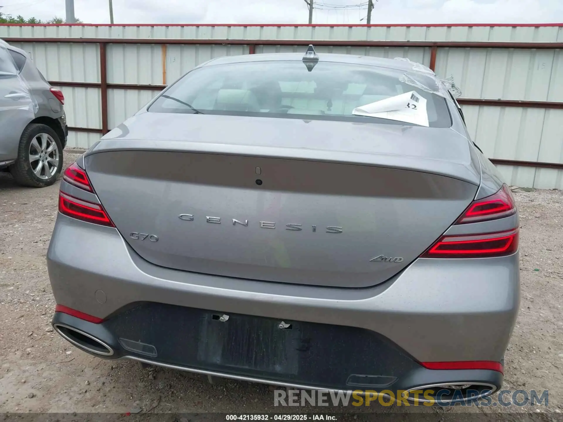16 Photograph of a damaged car KMTG34SCXSU148223 GENESIS G70 2025