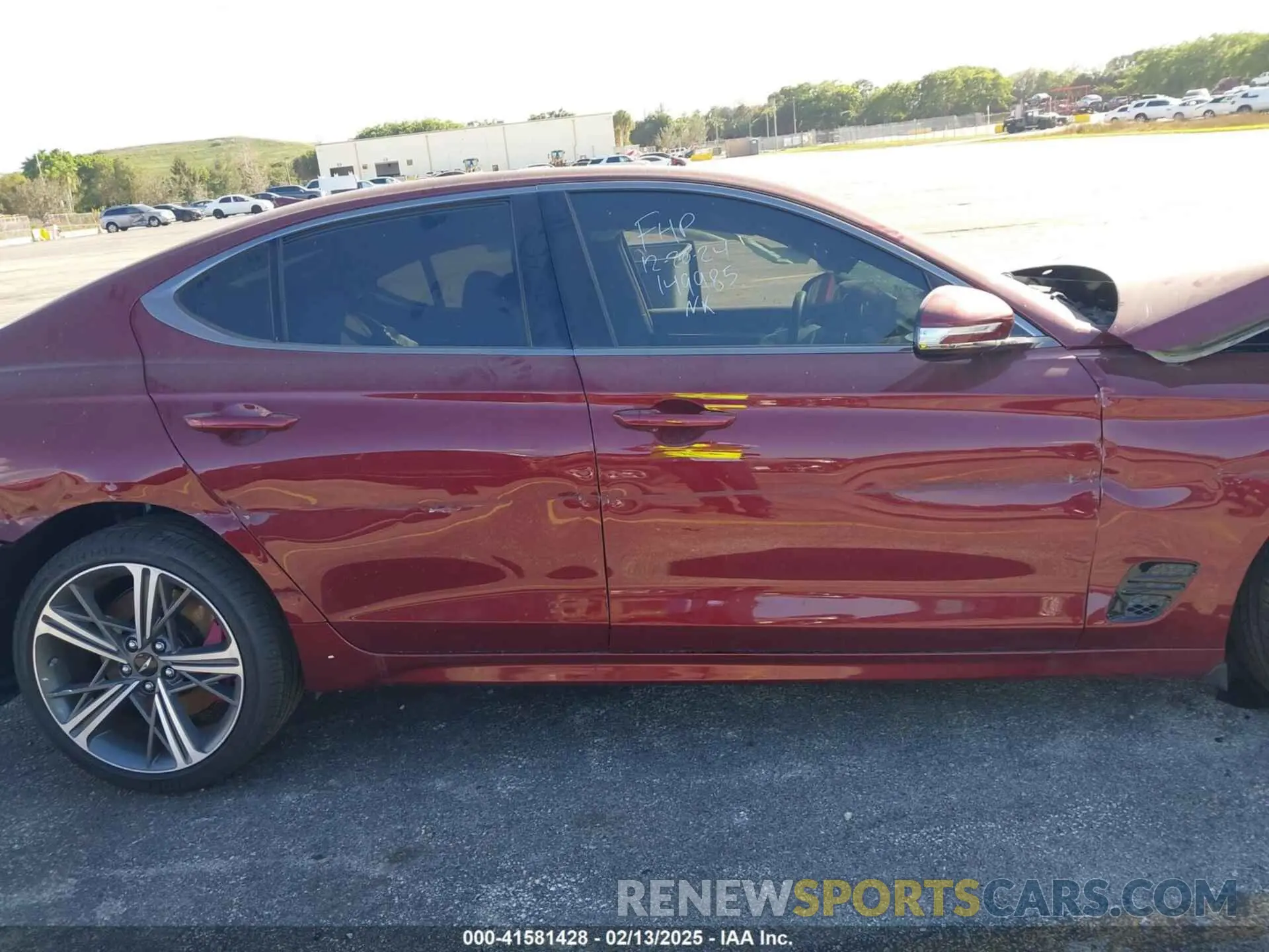 13 Photograph of a damaged car KMTG34SCXSU149985 GENESIS G70 2025