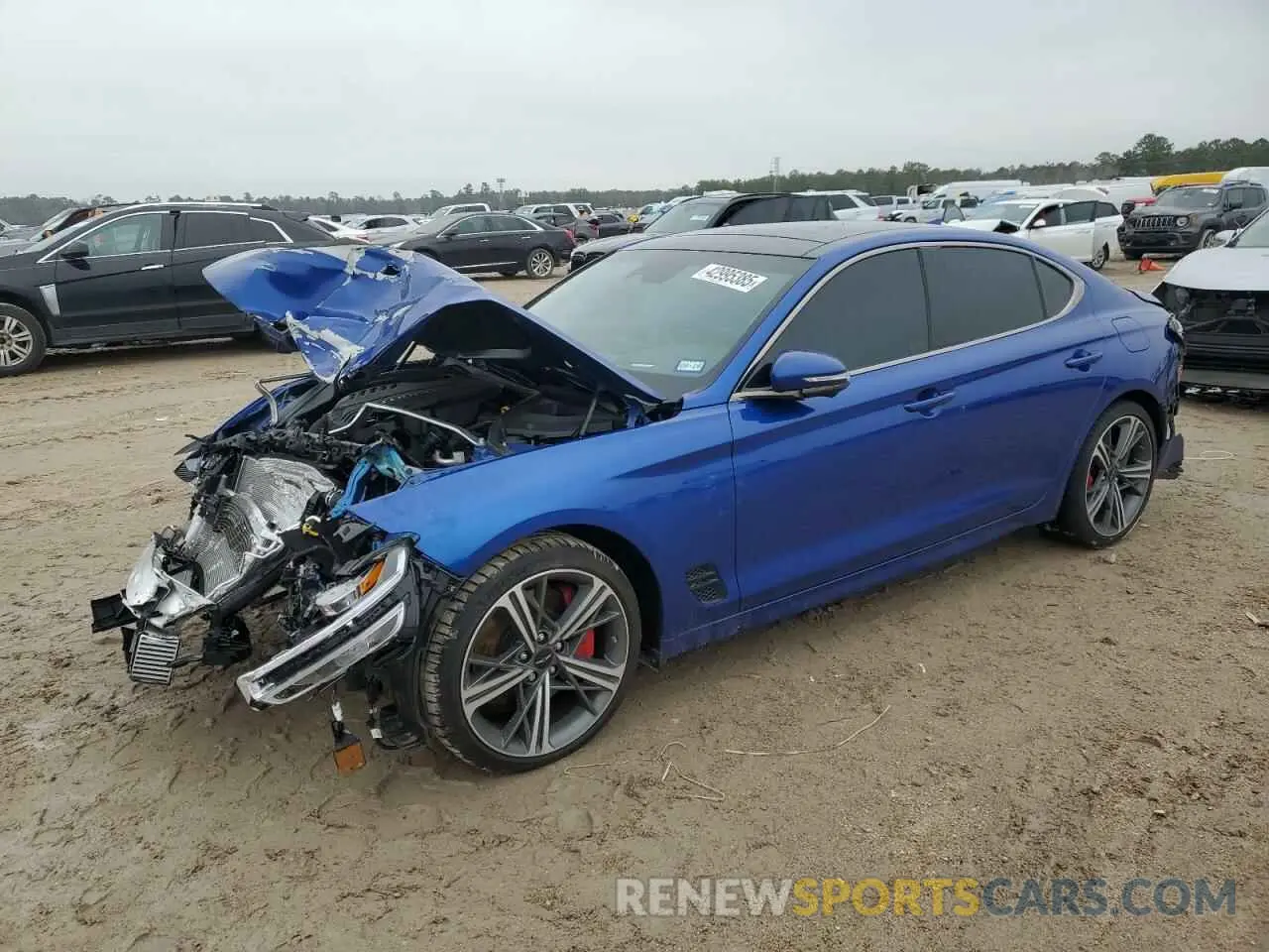 1 Photograph of a damaged car KMTG54SEXSU147021 GENESIS G70 2025