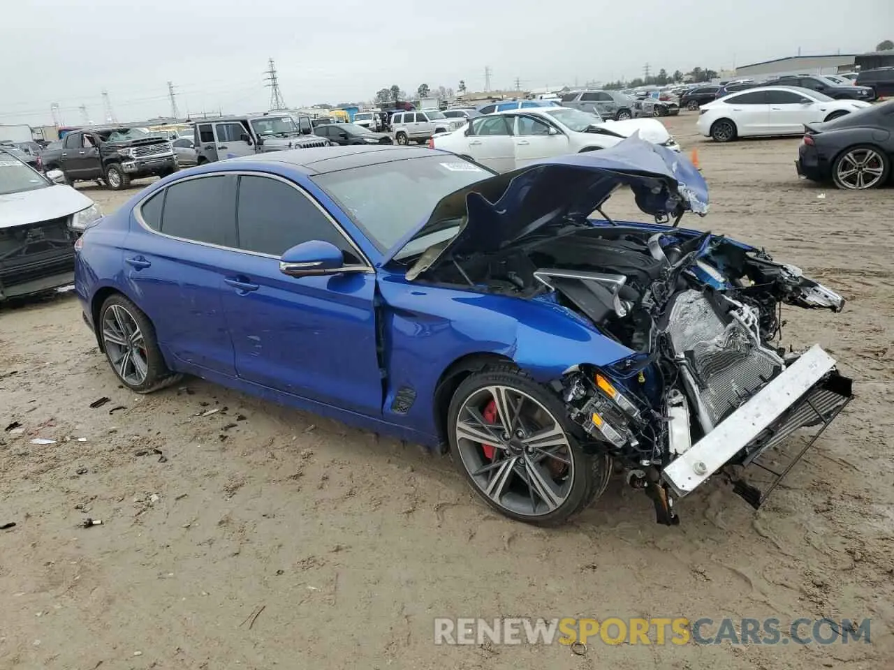 4 Photograph of a damaged car KMTG54SEXSU147021 GENESIS G70 2025
