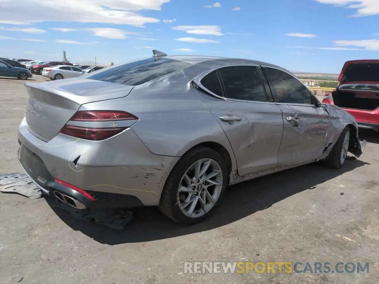 3 Photograph of a damaged car KMTG34TA2NU095874 GENESIS G70 BASE 2022