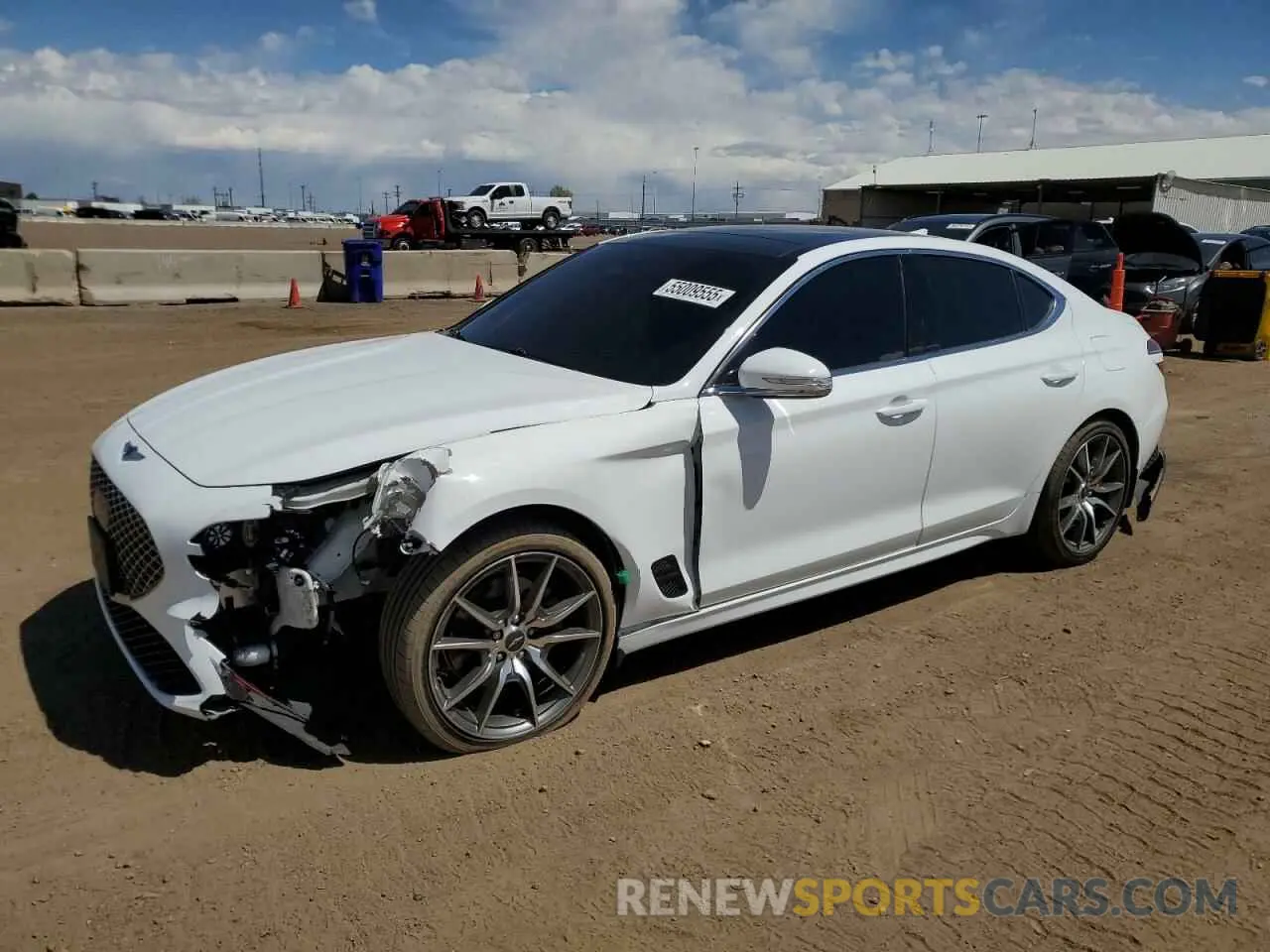 1 Photograph of a damaged car KMTG34TA6NU088944 GENESIS G70 BASE 2022