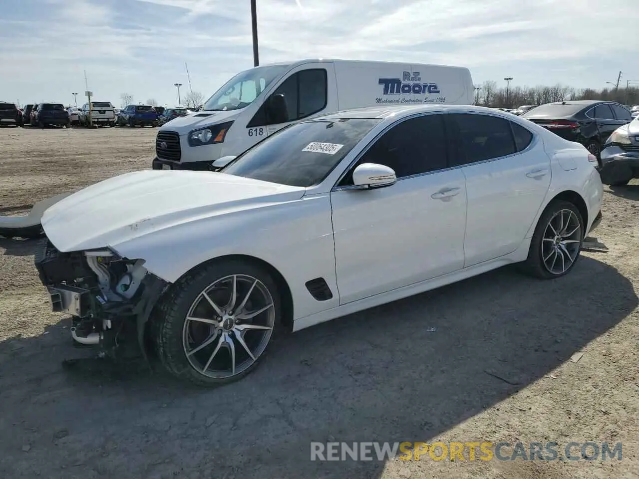 1 Photograph of a damaged car KMTG34TA6NU094050 GENESIS G70 BASE 2022