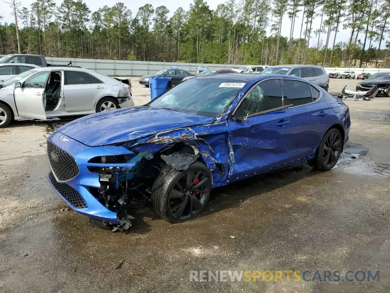 1 Photograph of a damaged car KMTG54TE1NU094180 GENESIS G70 BASE 2022