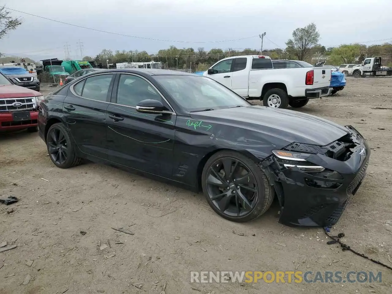 4 Photograph of a damaged car KMTG54TE2NU081955 GENESIS G70 BASE 2022