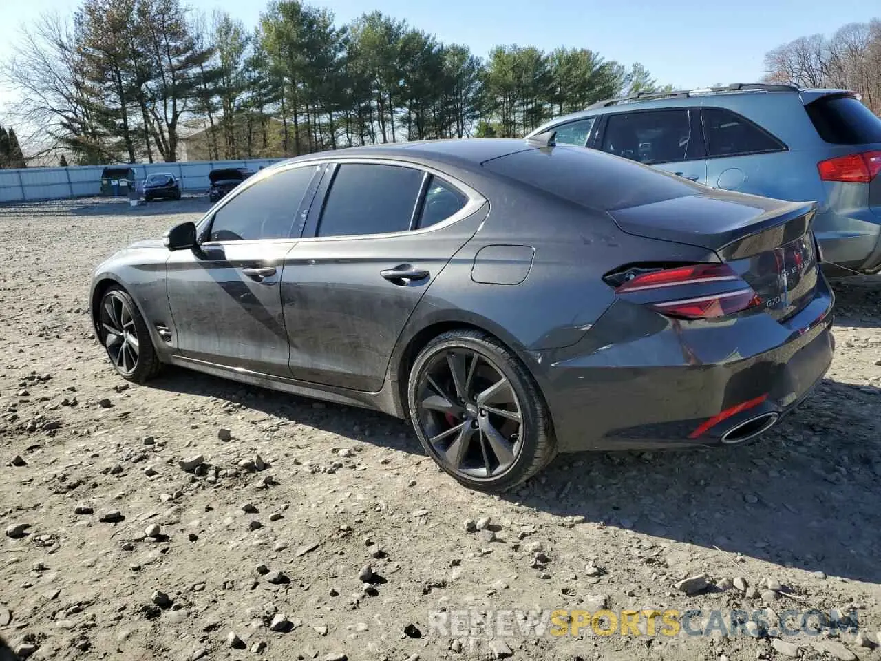 2 Photograph of a damaged car KMTG54TE2NU101752 GENESIS G70 BASE 2022