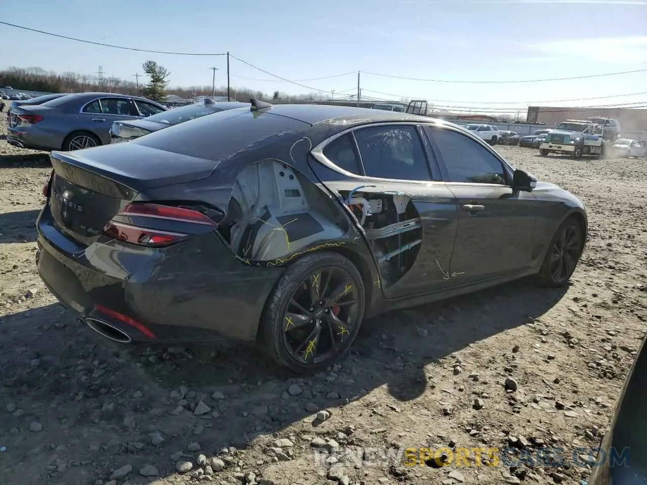 3 Photograph of a damaged car KMTG54TE2NU101752 GENESIS G70 BASE 2022