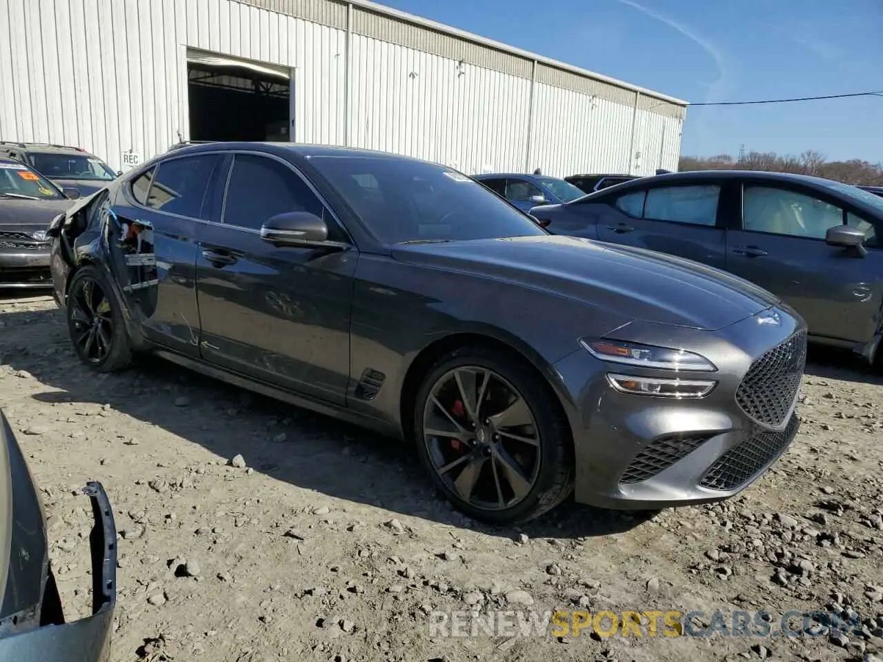 4 Photograph of a damaged car KMTG54TE2NU101752 GENESIS G70 BASE 2022