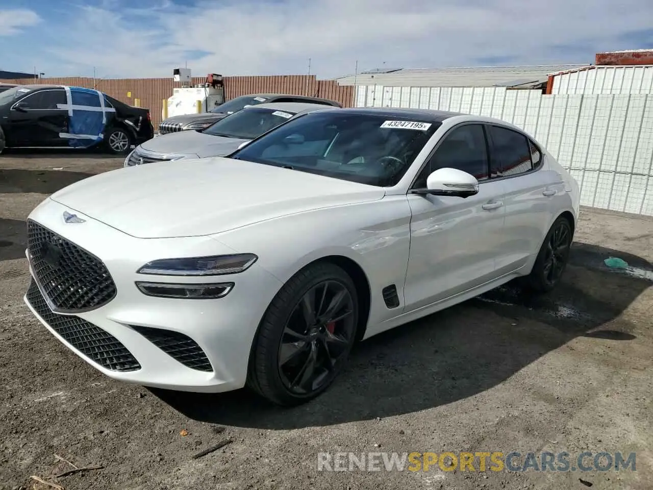 1 Photograph of a damaged car KMTG54TE4NU097753 GENESIS G70 BASE 2022