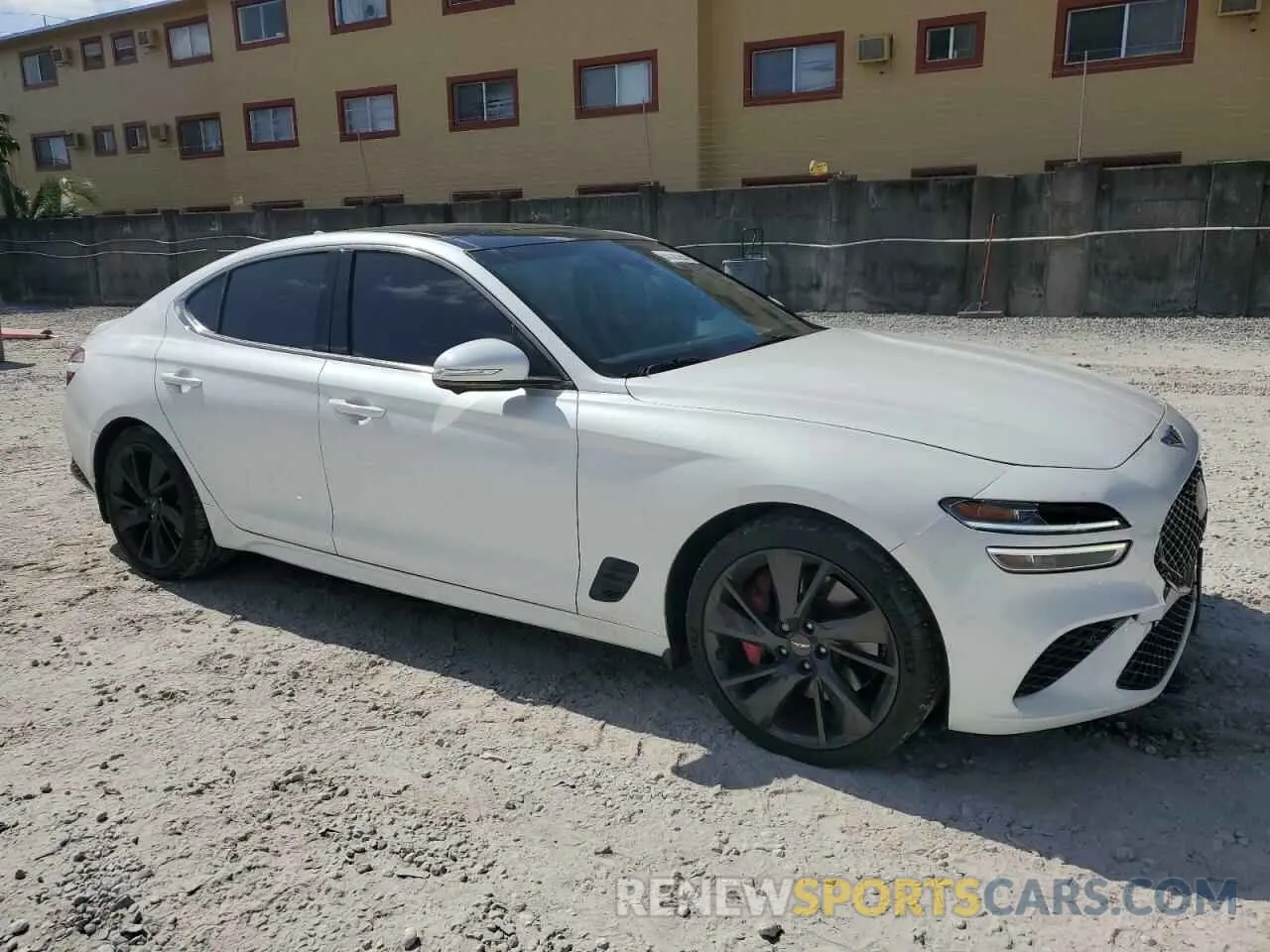 4 Photograph of a damaged car KMTG54TE5NU094117 GENESIS G70 BASE 2022