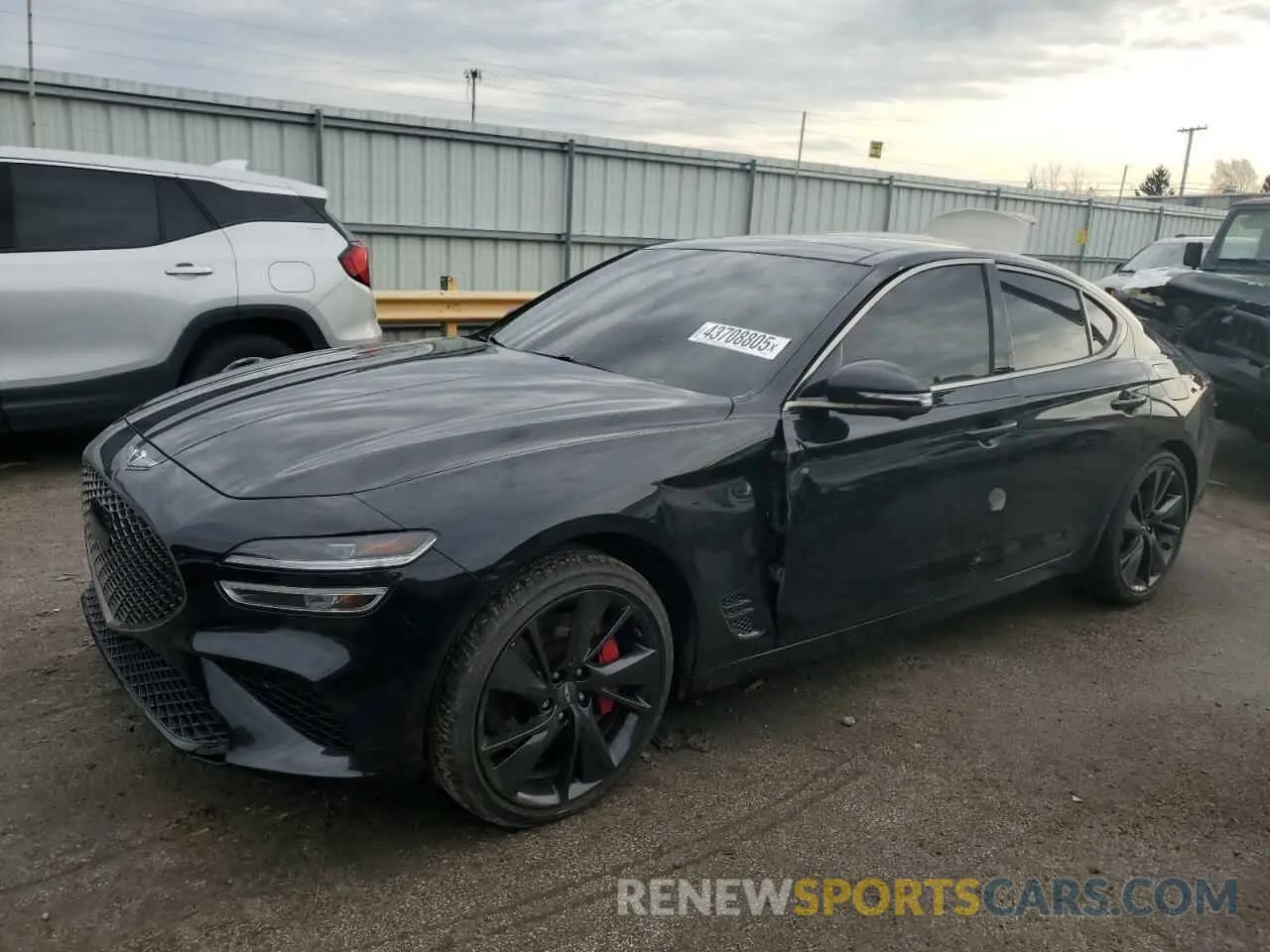 1 Photograph of a damaged car KMTG54TE5NU102507 GENESIS G70 BASE 2022