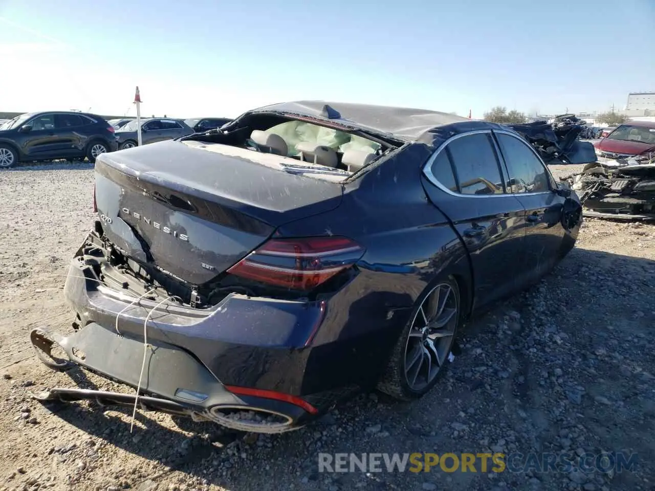 3 Photograph of a damaged car KMTG54TE7NU082003 GENESIS G70 BASE 2022