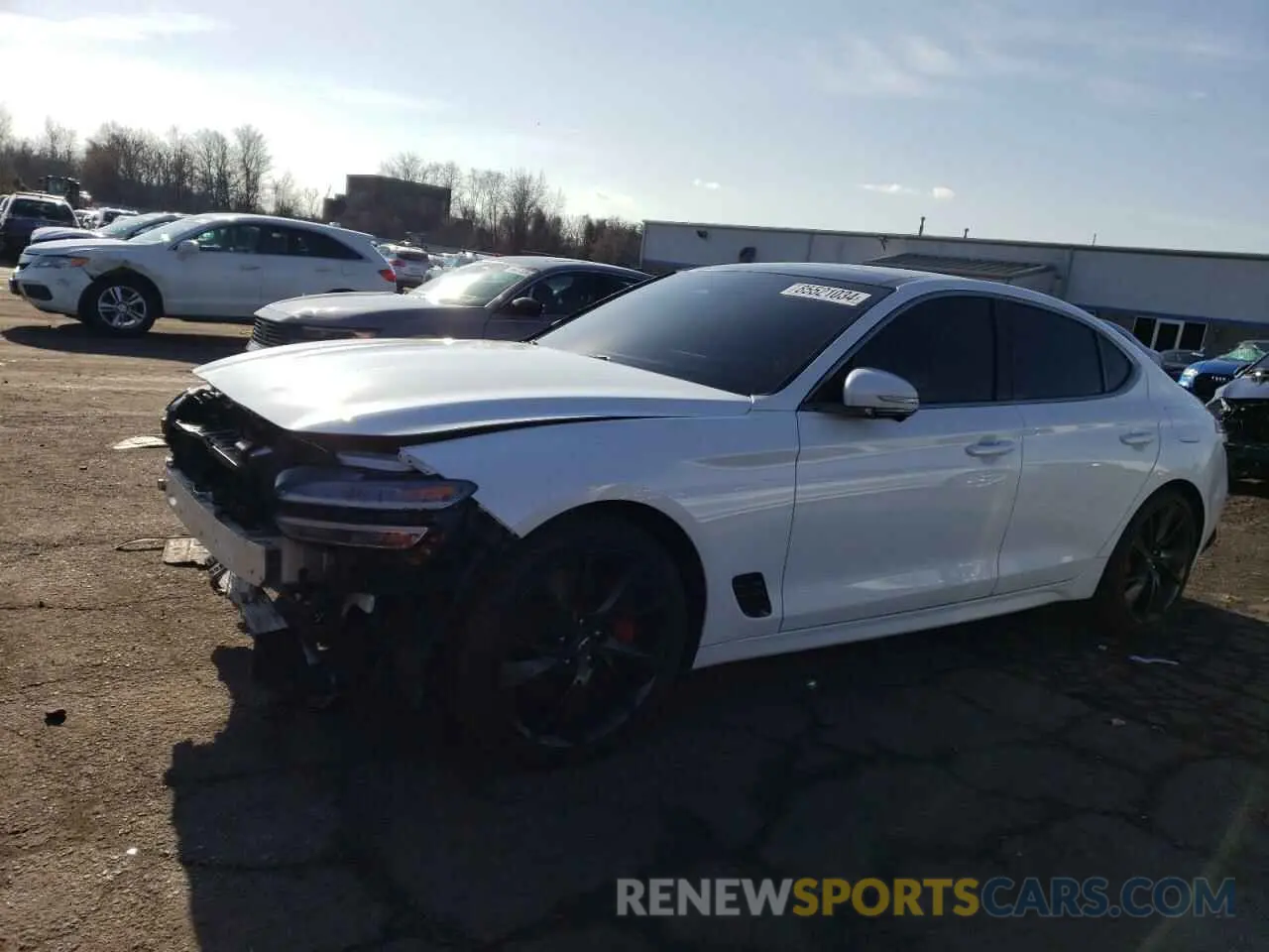 1 Photograph of a damaged car KMTG54TE7NU104131 GENESIS G70 BASE 2022