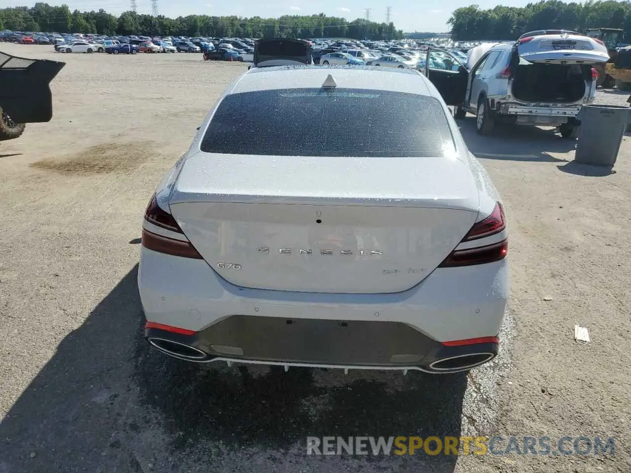6 Photograph of a damaged car KMTG54TE8NU085587 GENESIS G70 BASE 2022