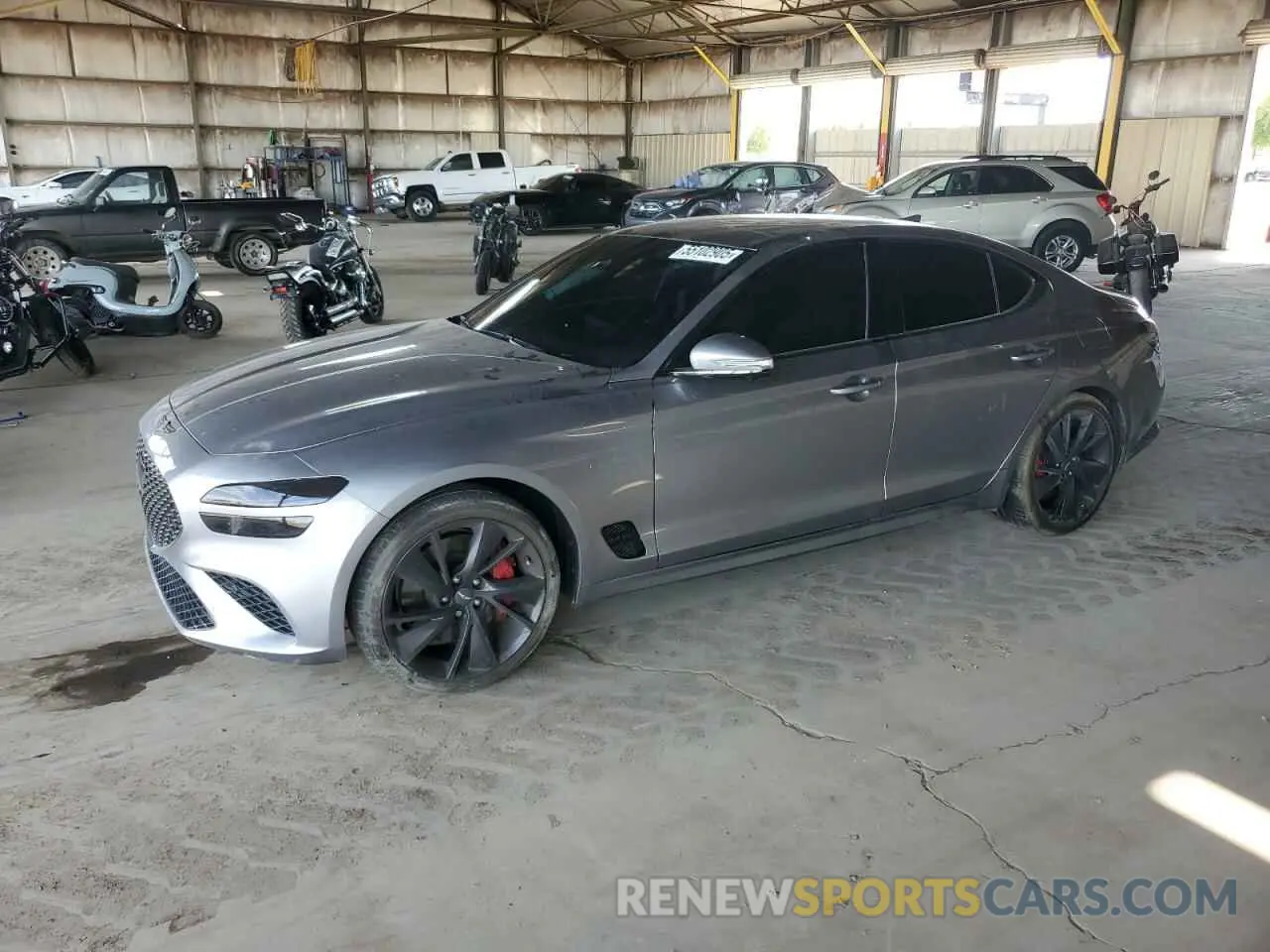 1 Photograph of a damaged car KMTG54TE8NU090398 GENESIS G70 BASE 2022