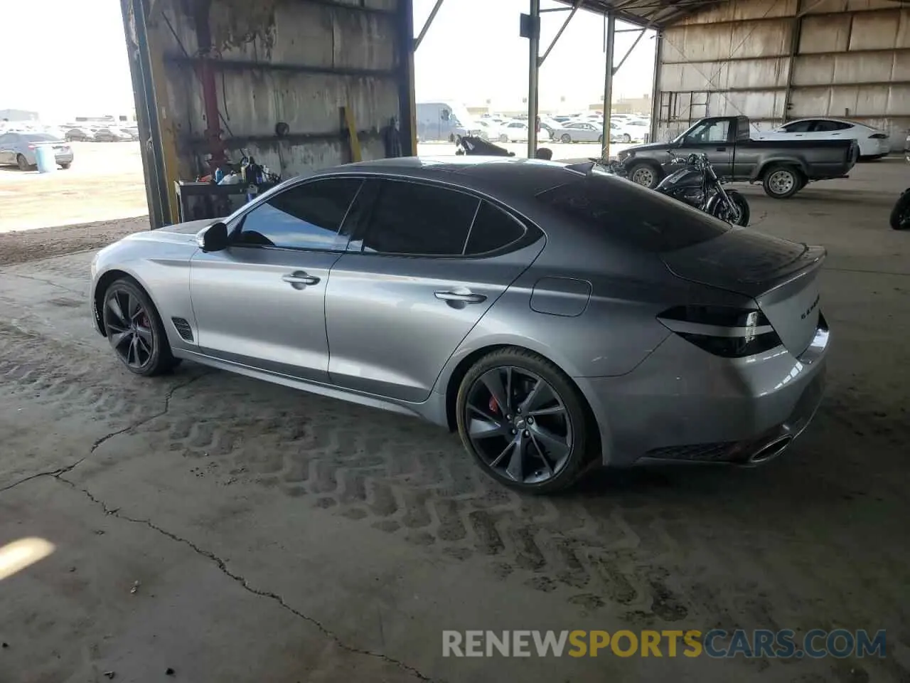 2 Photograph of a damaged car KMTG54TE8NU090398 GENESIS G70 BASE 2022