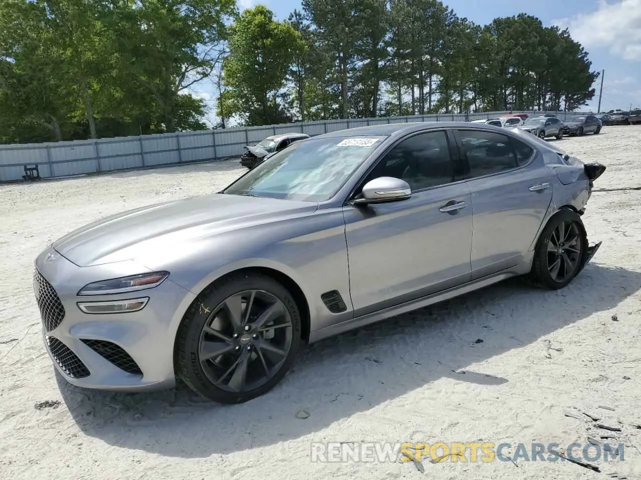 1 Photograph of a damaged car KMTG54TEXNU081802 GENESIS G70 BASE 2022