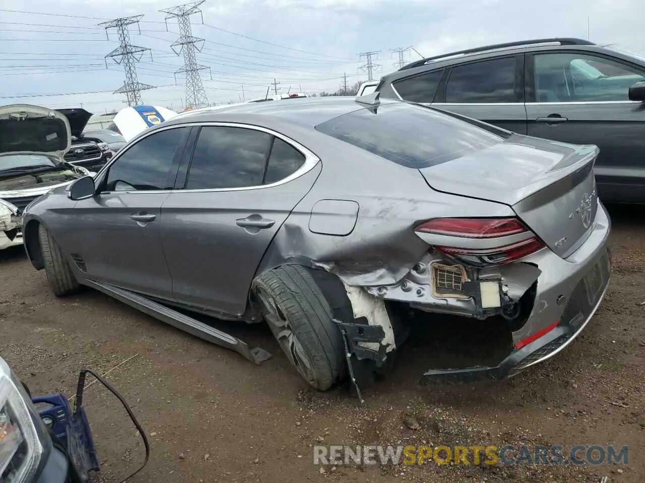 2 Photograph of a damaged car KMTG34TA2PU122834 GENESIS G70 BASE 2023