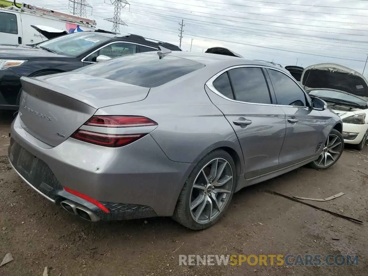 3 Photograph of a damaged car KMTG34TA2PU122834 GENESIS G70 BASE 2023