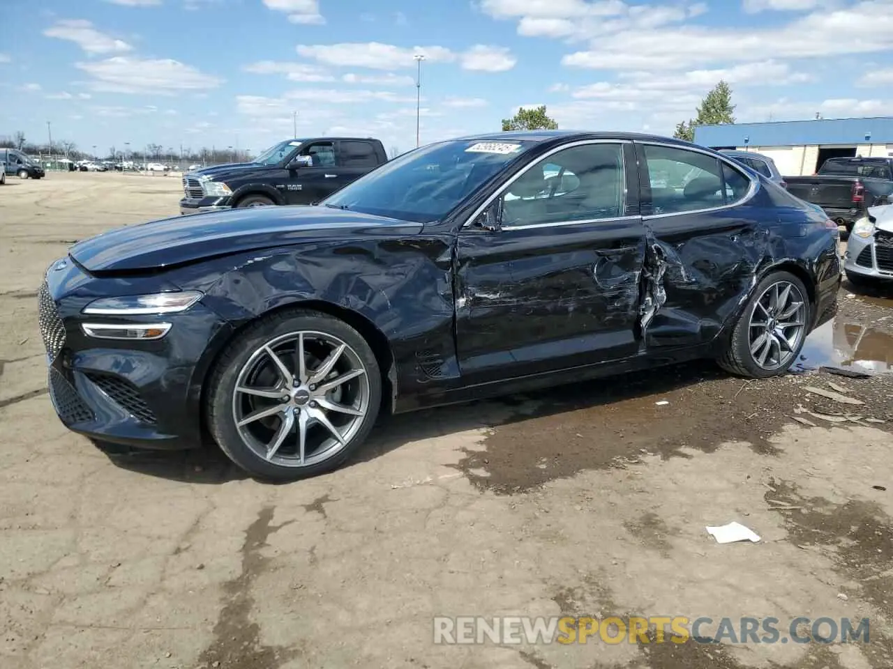 1 Photograph of a damaged car KMTG34TA4PU121426 GENESIS G70 BASE 2023