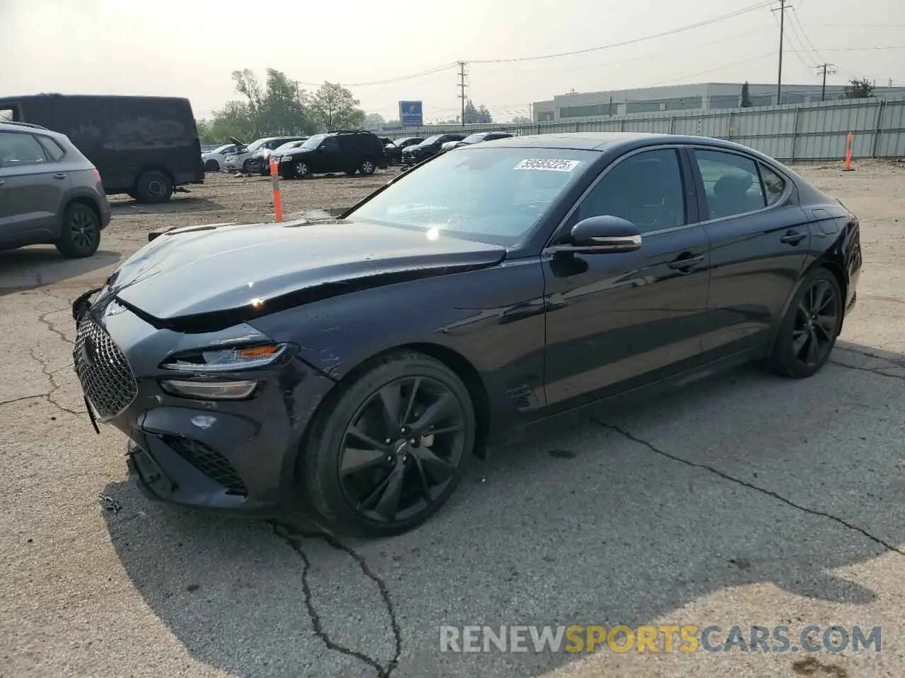 1 Photograph of a damaged car KMTG34TA7PU116043 GENESIS G70 BASE 2023