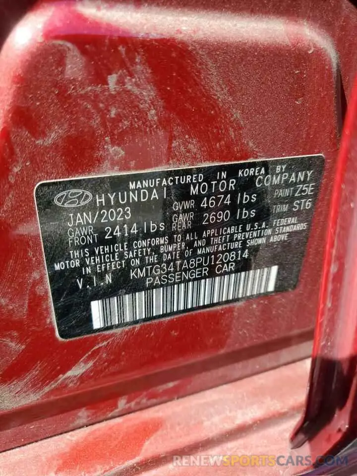 12 Photograph of a damaged car KMTG34TA8PU120814 GENESIS G70 BASE 2023