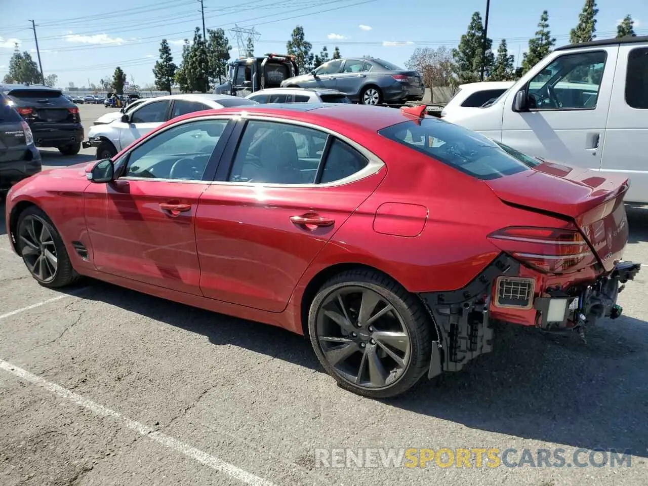 2 Photograph of a damaged car KMTG34TA8PU120814 GENESIS G70 BASE 2023