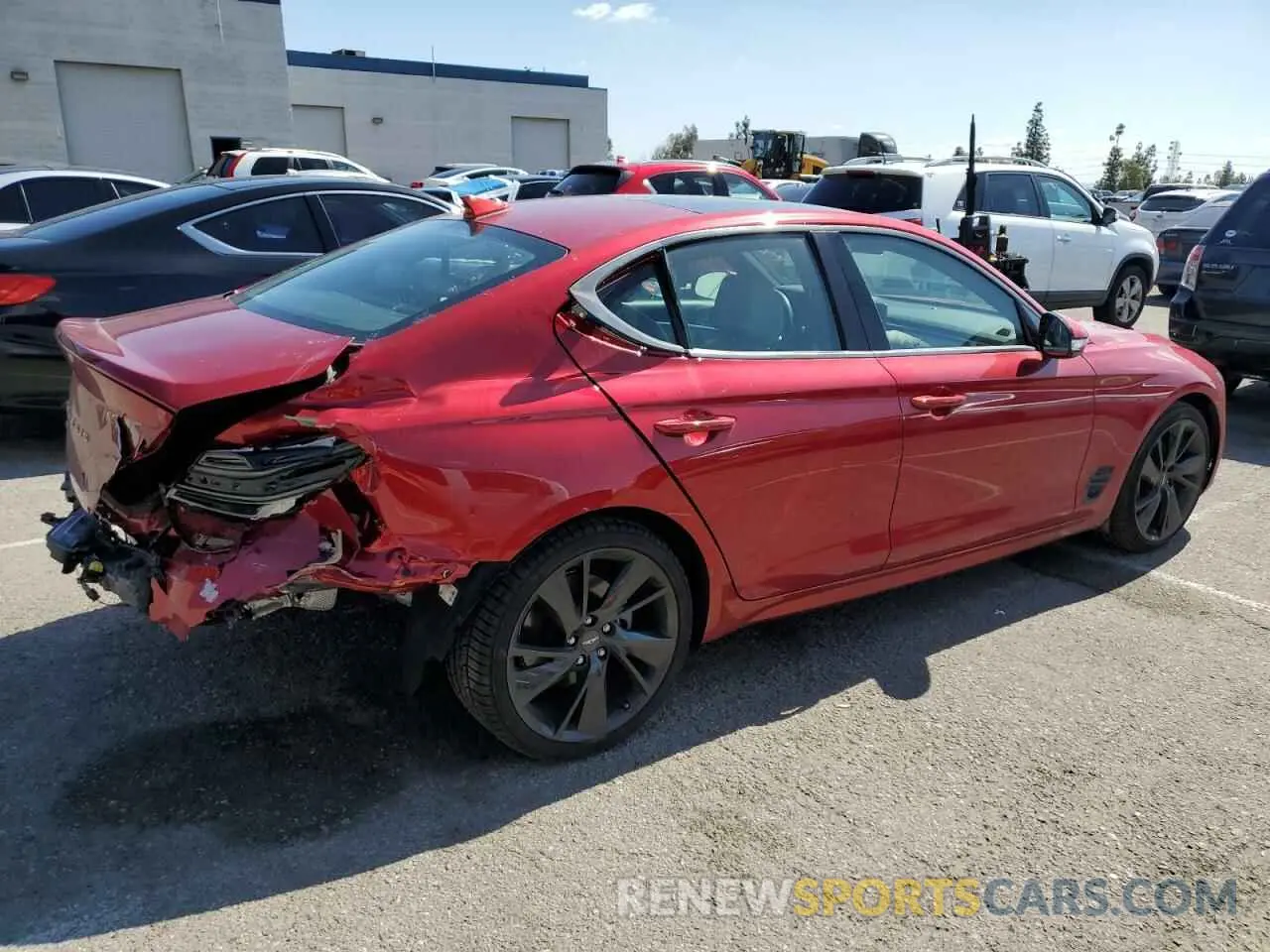 3 Photograph of a damaged car KMTG34TA8PU120814 GENESIS G70 BASE 2023