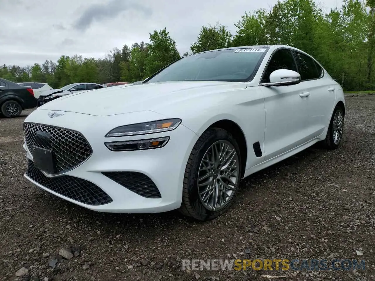 1 Photograph of a damaged car KMTG34TA8PU124927 GENESIS G70 BASE 2023