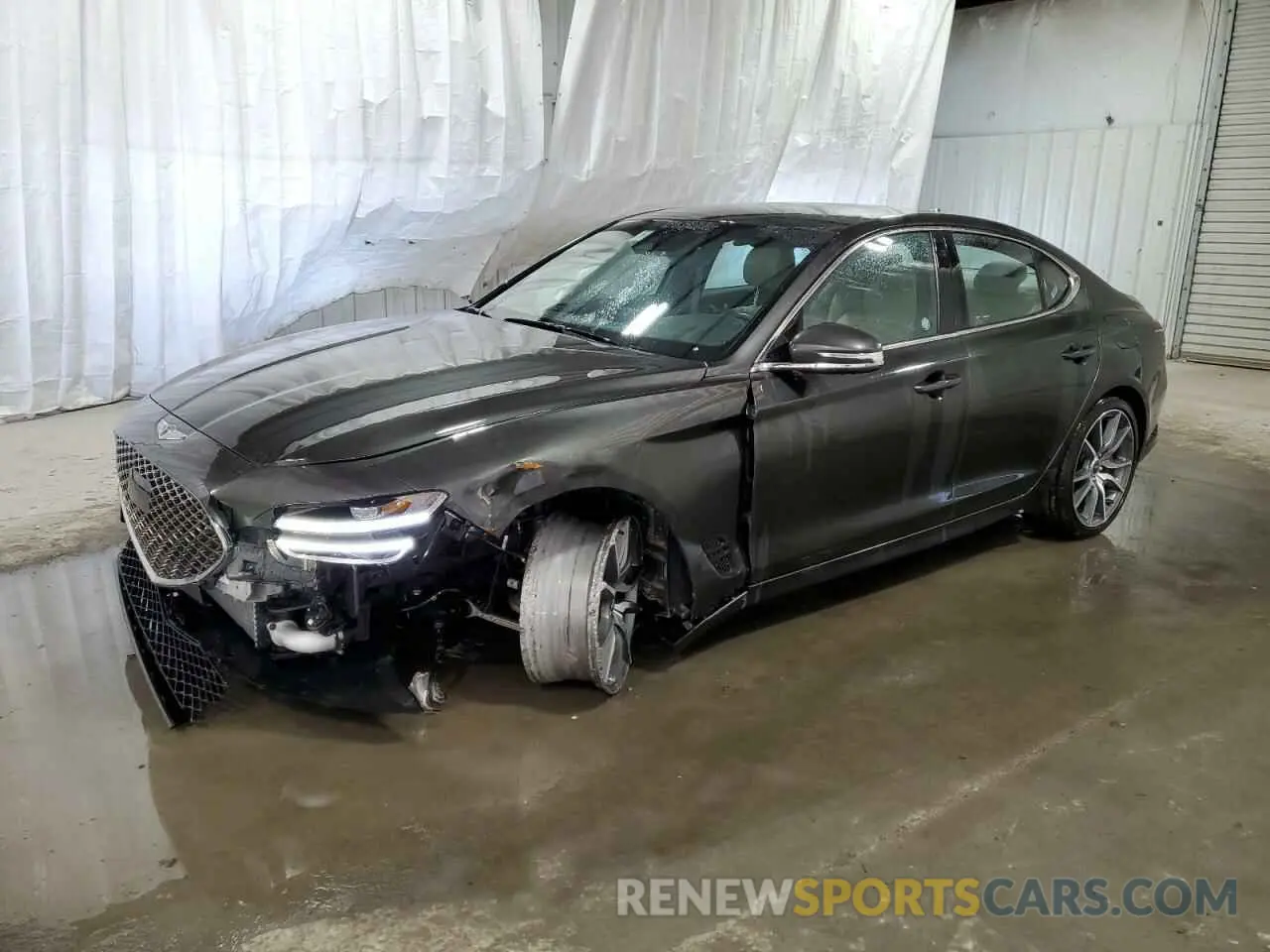 1 Photograph of a damaged car KMTG34TA9PU126959 GENESIS G70 BASE 2023