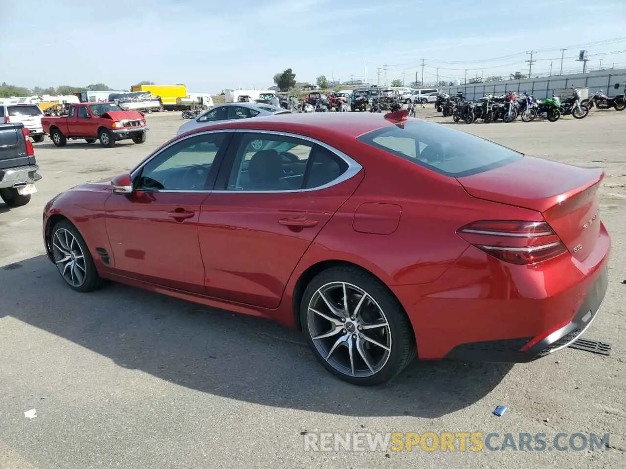 2 Photograph of a damaged car KMTG34TAXPU123732 GENESIS G70 BASE 2023